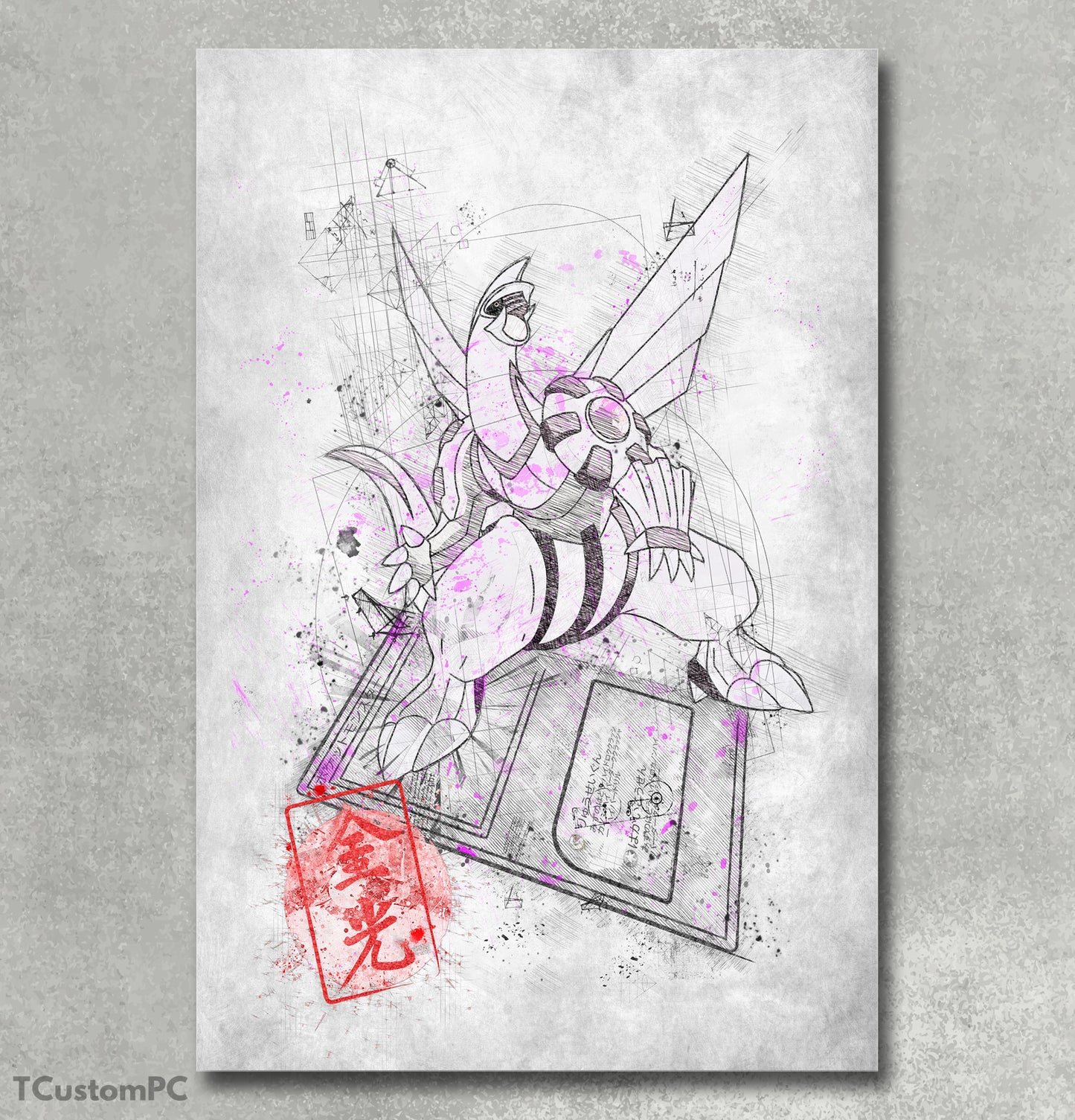 Cuadro Sketch Card 3 Palkia Pokémon