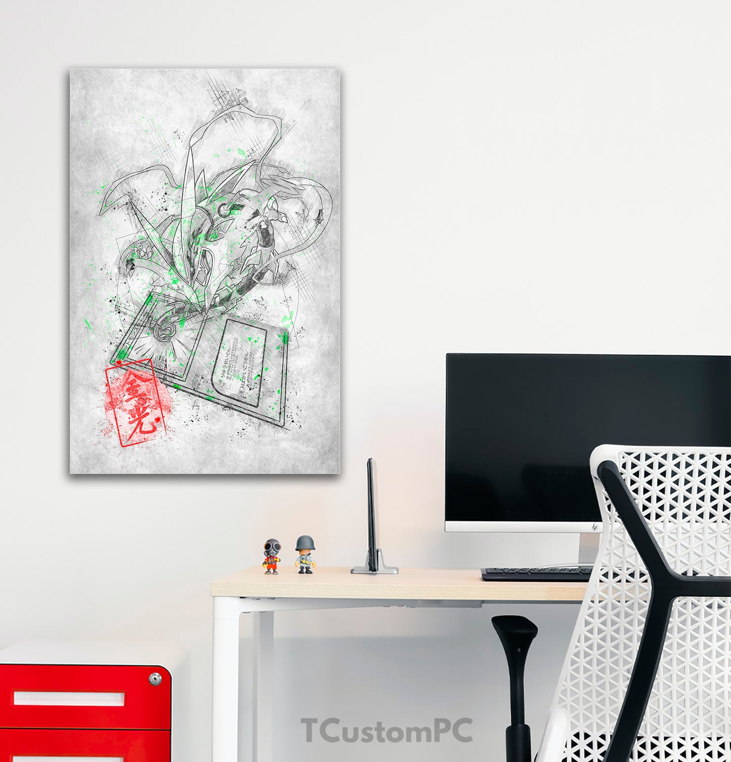 Cuadro Sketch Card 4 Rayquaza pokemon