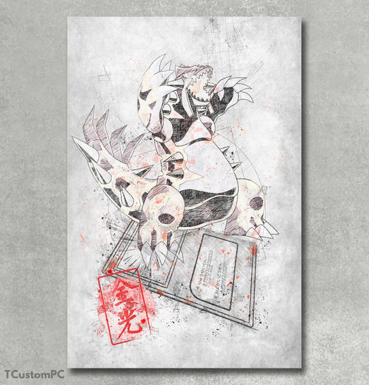 Cuadro Sketch Card 5 Groudon pokemon