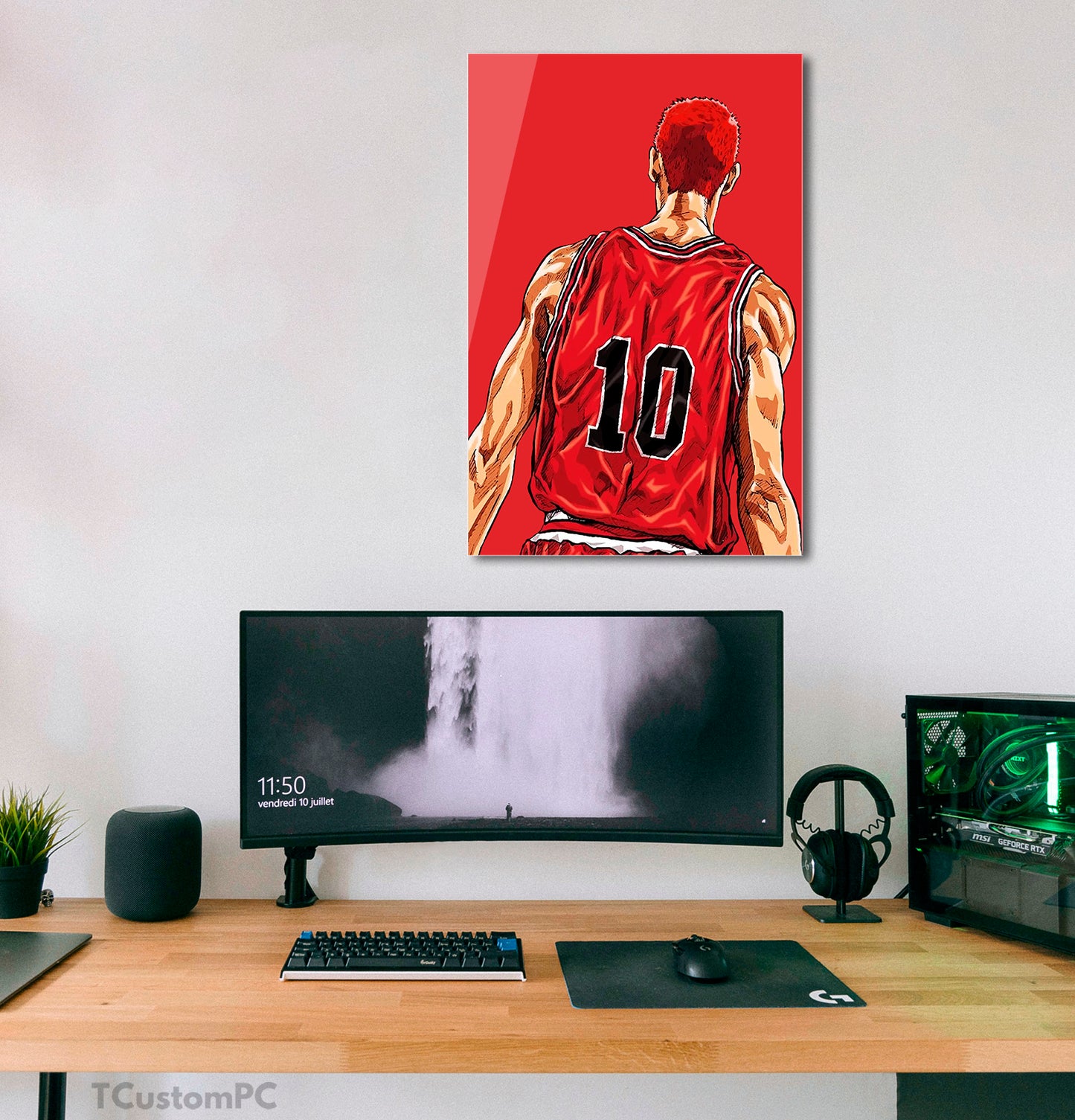 Cuadro Slam Dunk Hanamichi Sakuragi vector