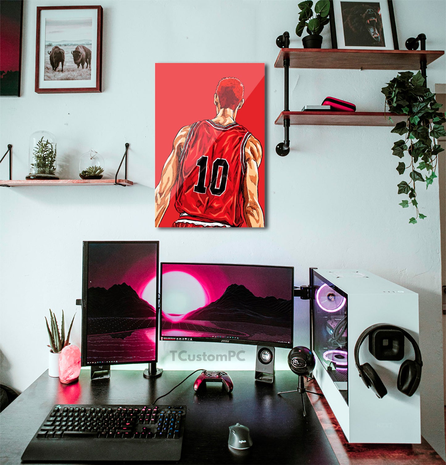 Cuadro Slam Dunk Hanamichi Sakuragi vector