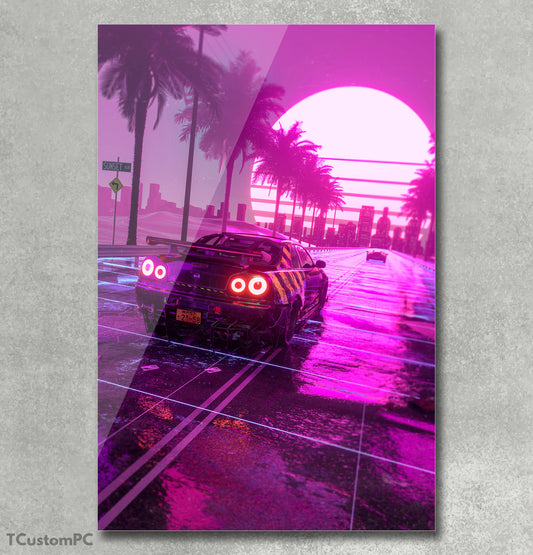 Cuadro "Sunset R34" Nissan GTR