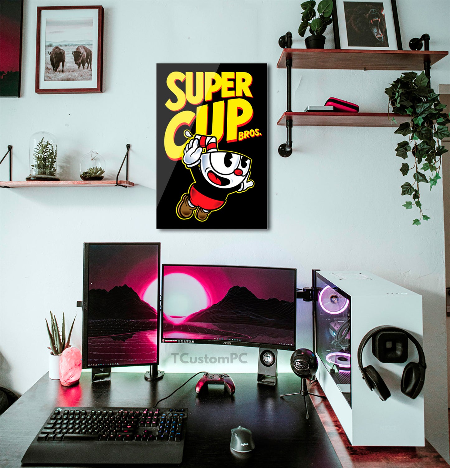 Cuadro Super Cup Bros - Cuphead