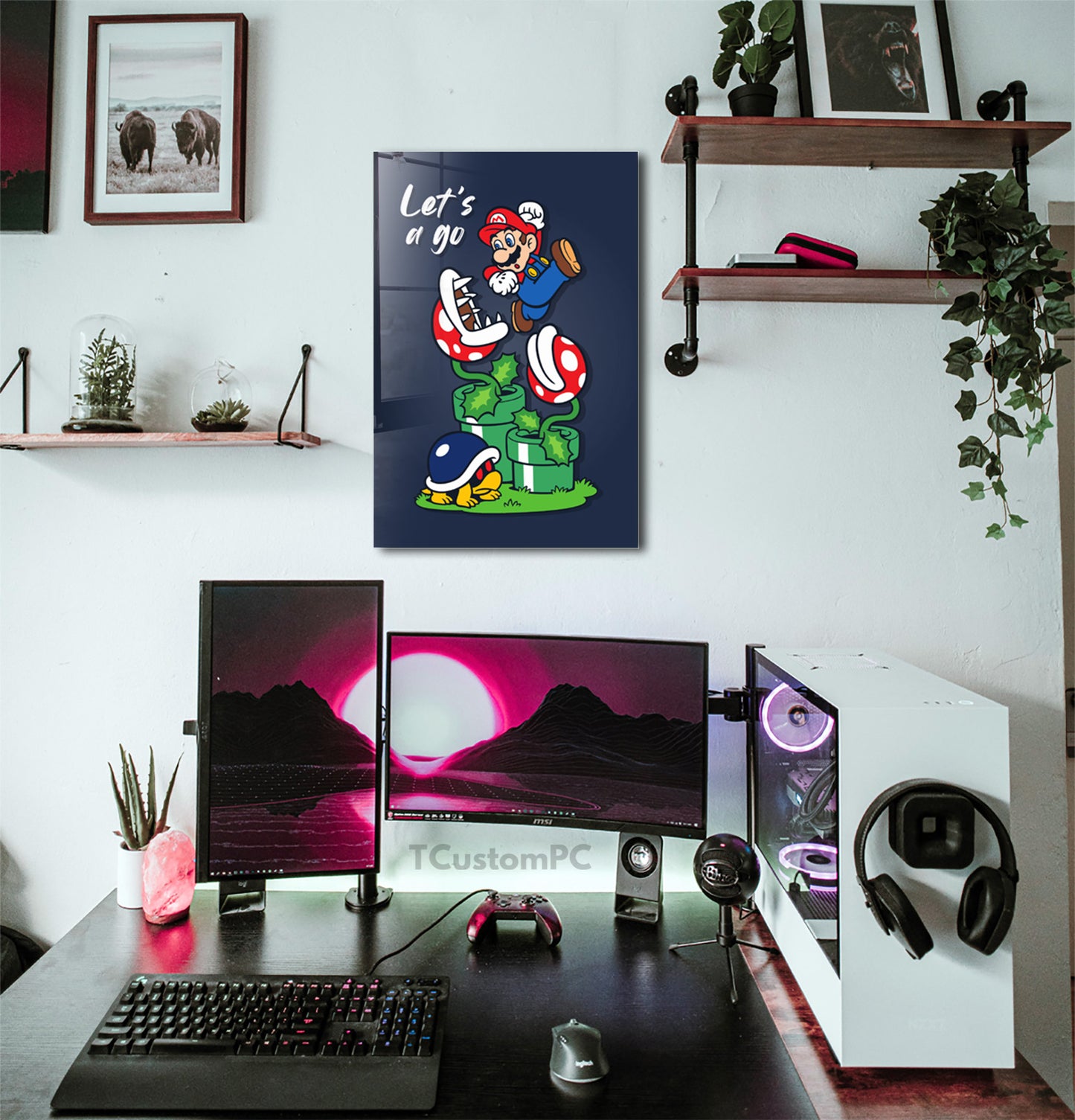 Cuadro Super Mario Let_s a Go