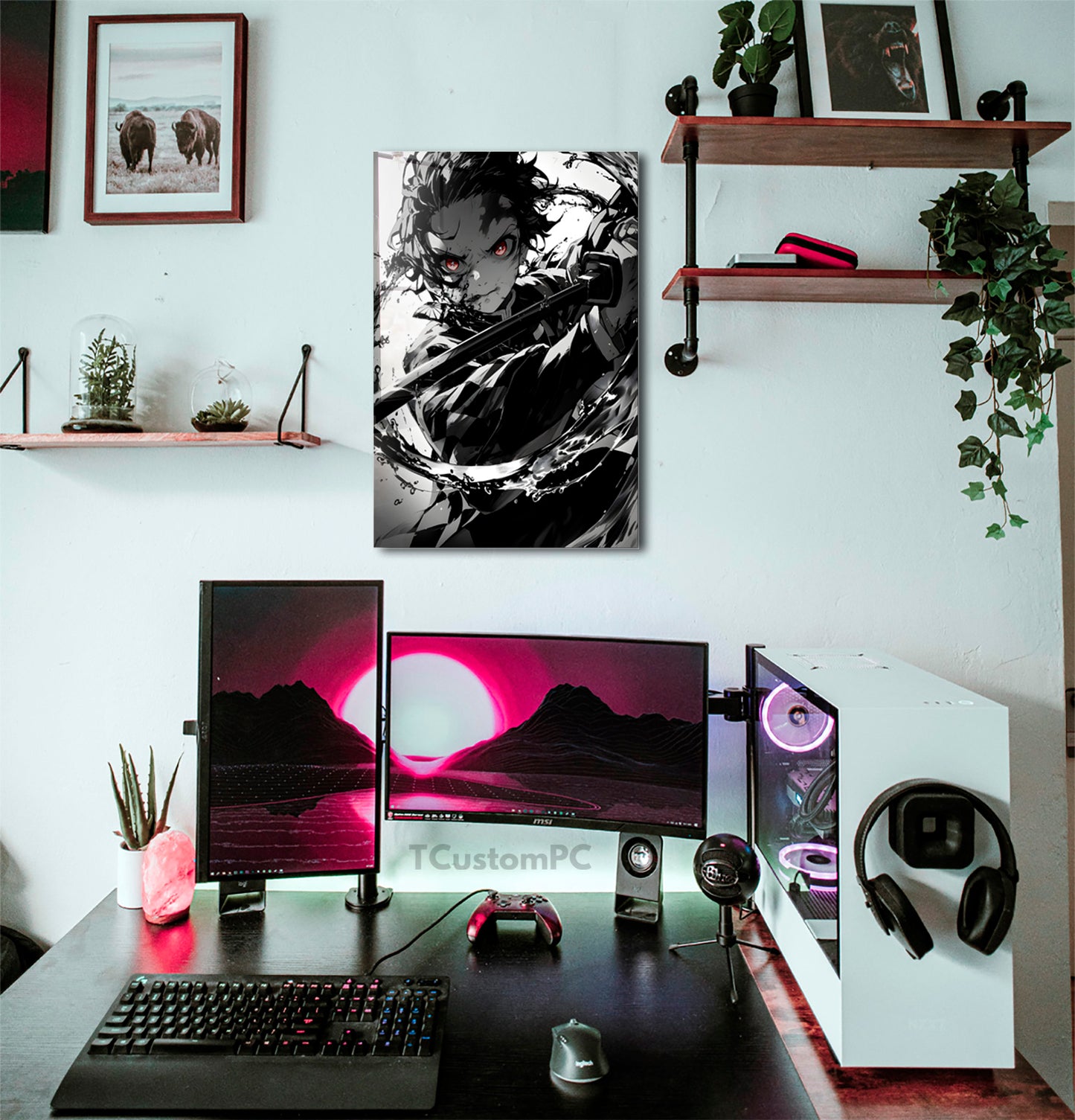 Tanjiro 1 Pintura estilo tinta preta