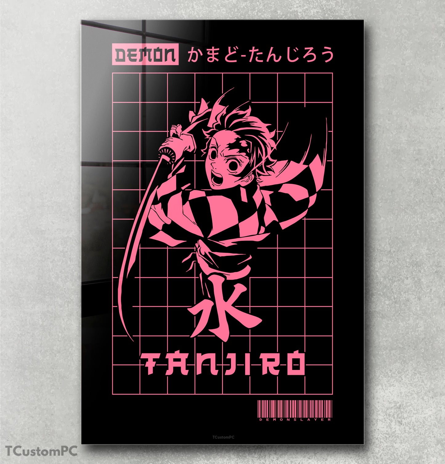 Pintura de Tanjiro Kamado, estilo de rua