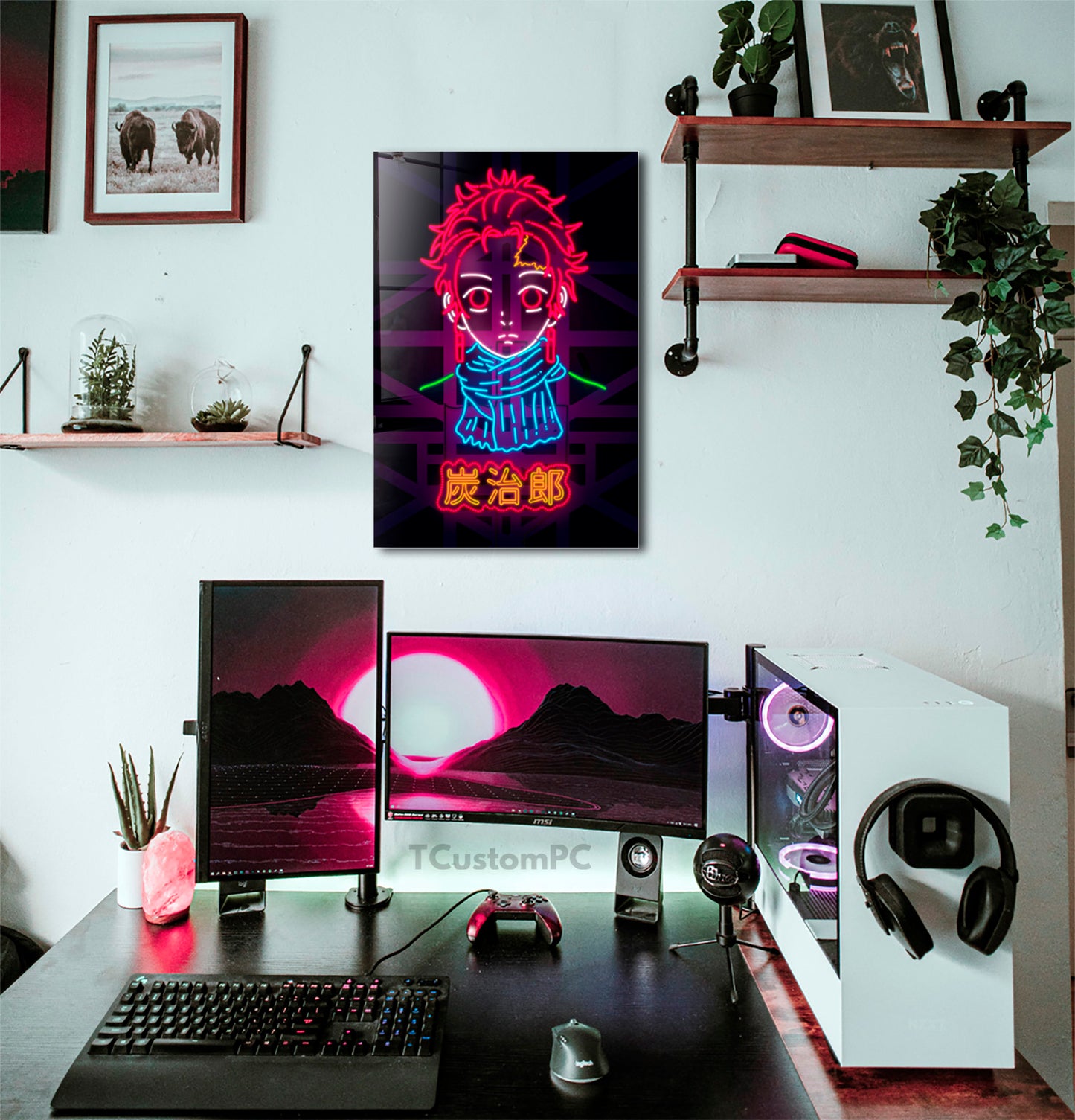 Cuadro Tanjiro Neon