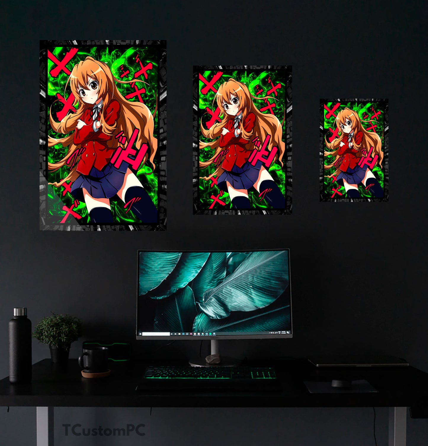 Toradora taiga neon vector painting