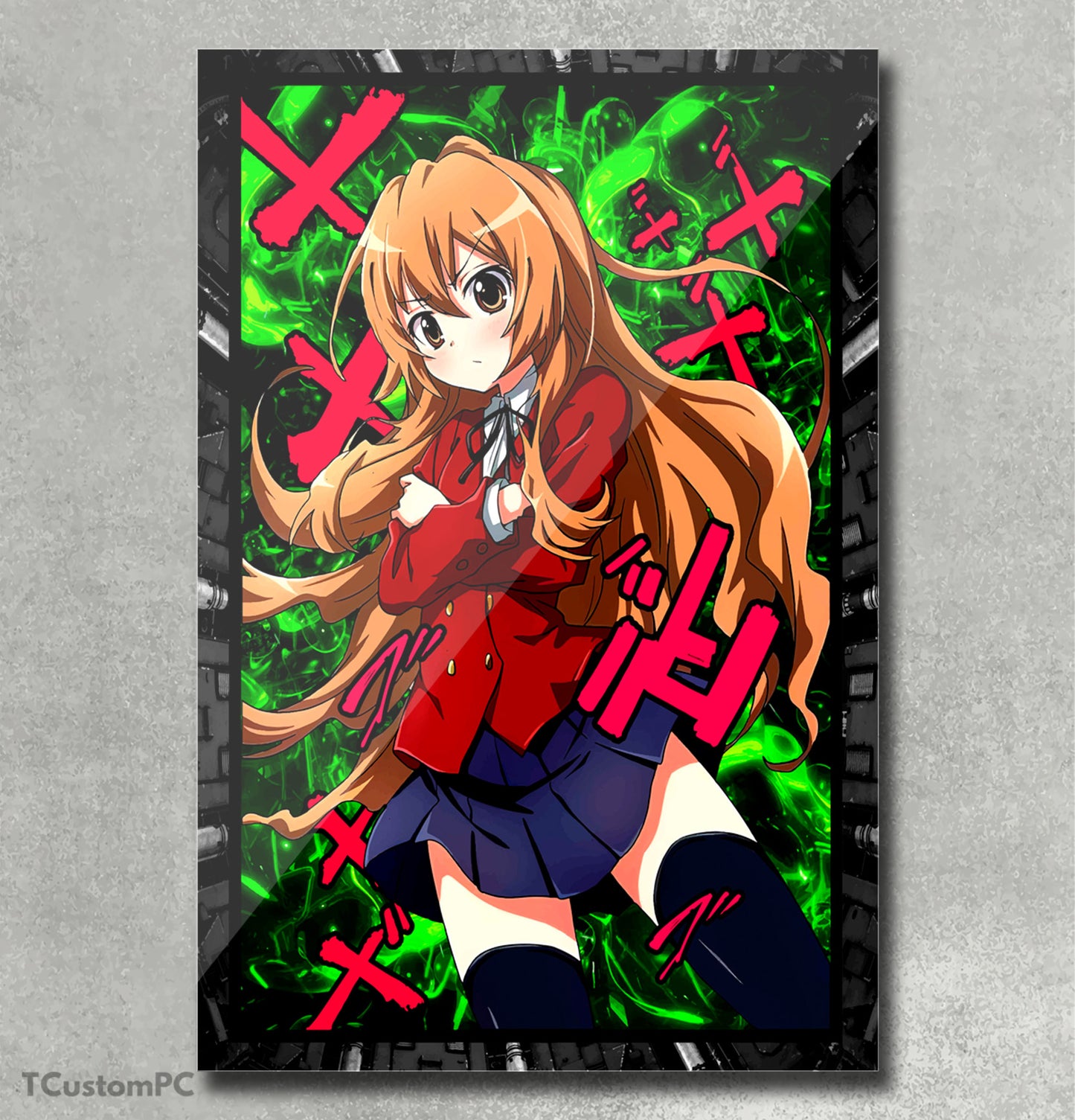 Toradora taiga neon vector painting