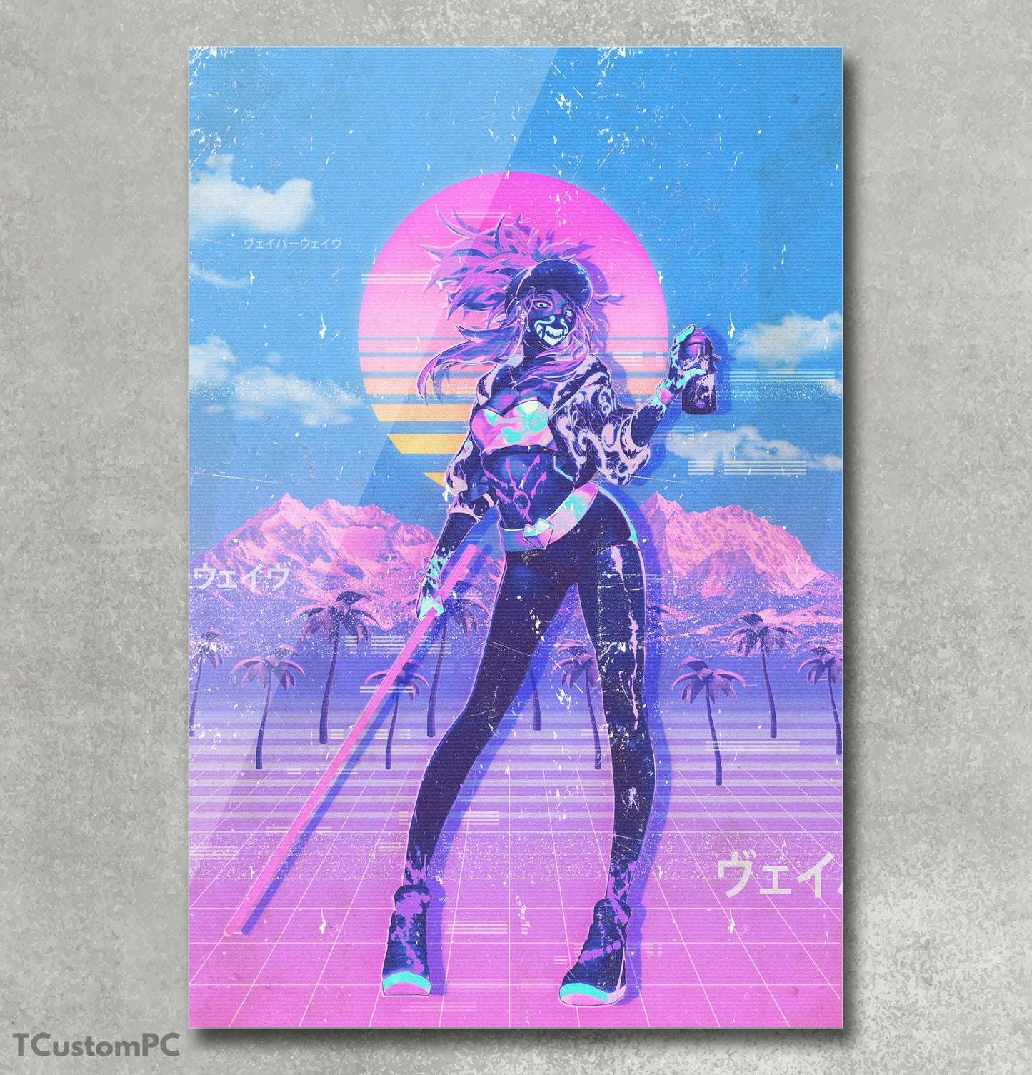 Frame Vaporwave 16 Akali Lol