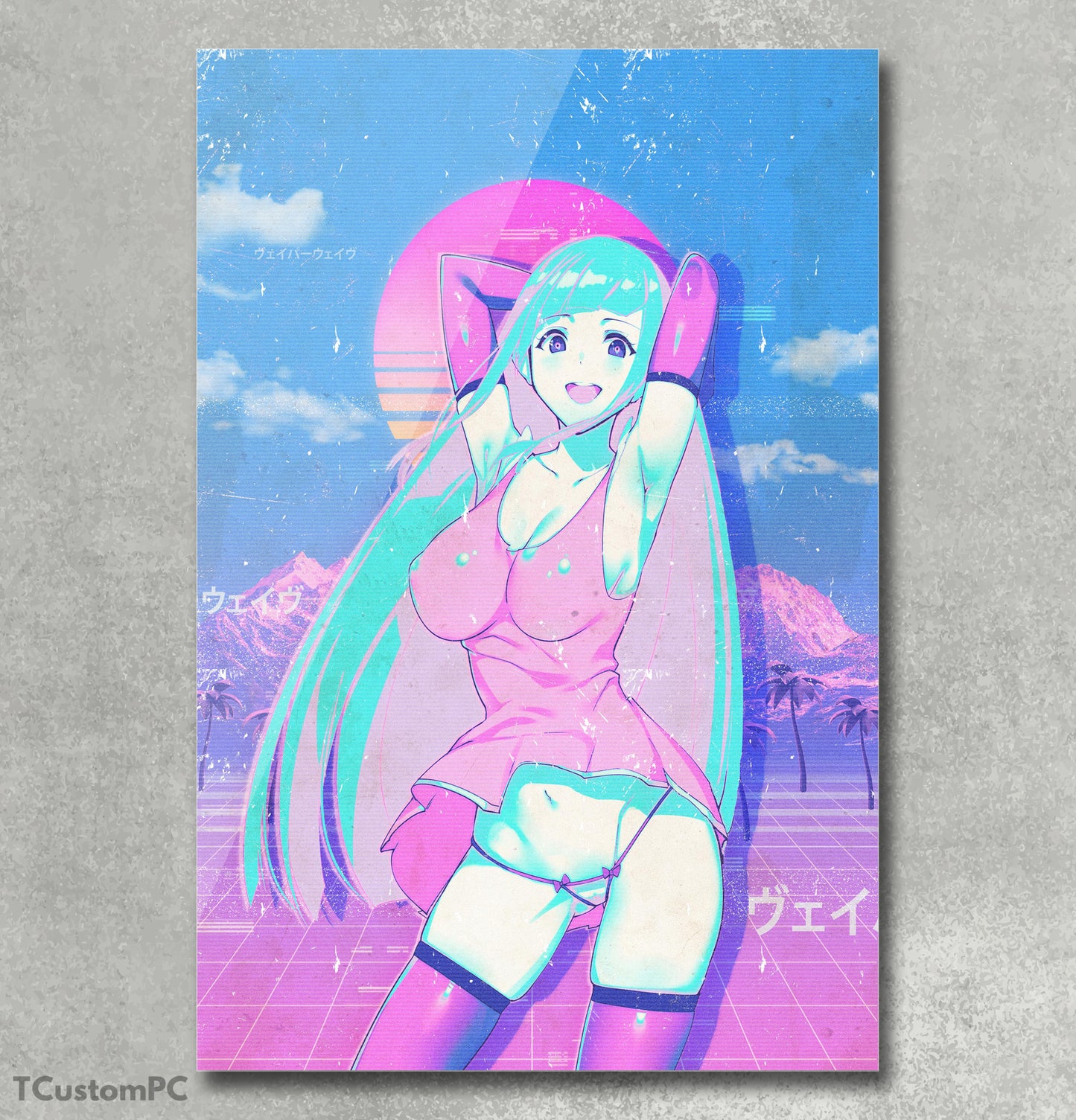Cuadro Vaporwave 17 Waifu
