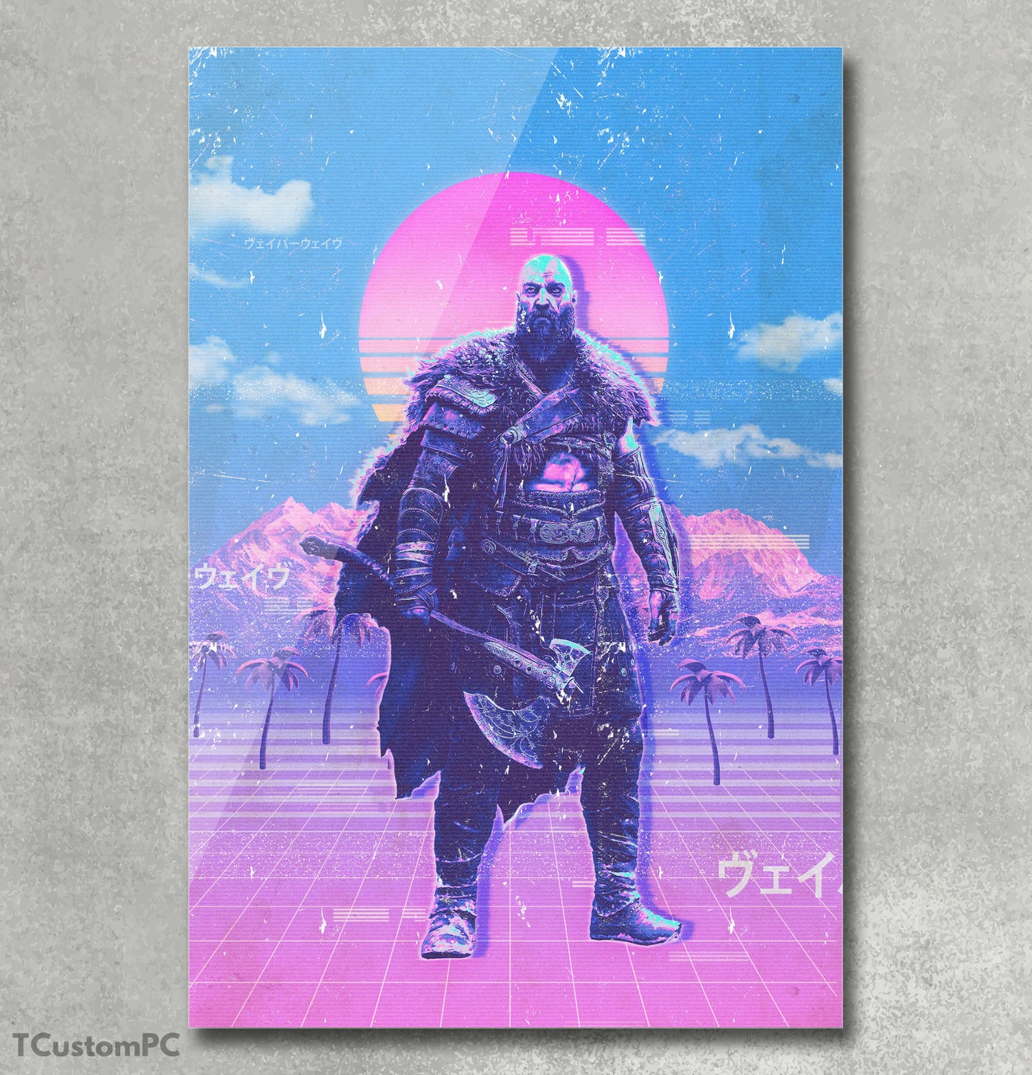 Cuadro Vaporwave 3 Kratos