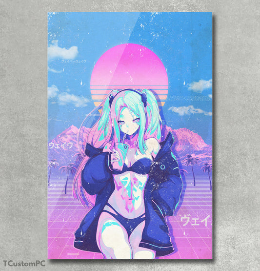 Cuadro Vaporwave 4 Rebecca cyberpunk
