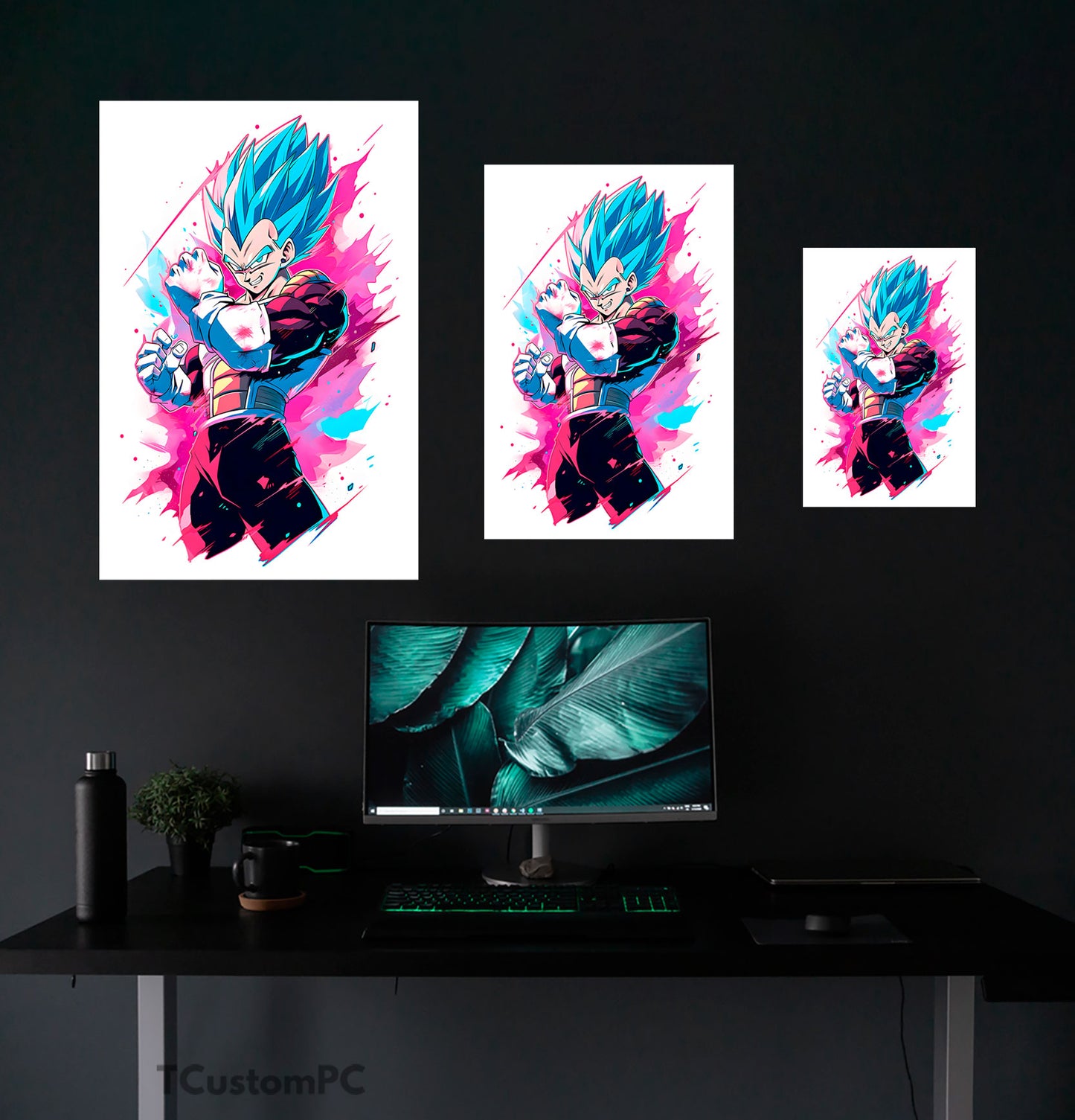 Pintura colorida de Dragon Ball de Vegeta