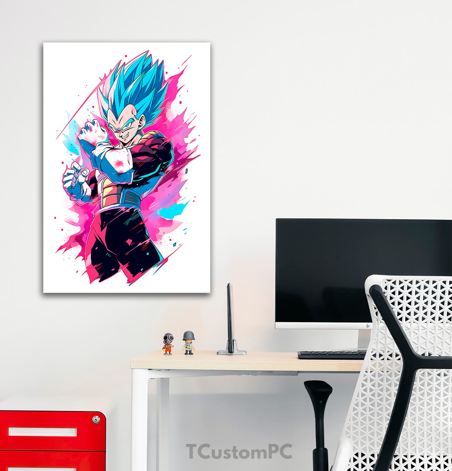 Pintura colorida de Dragon Ball de Vegeta