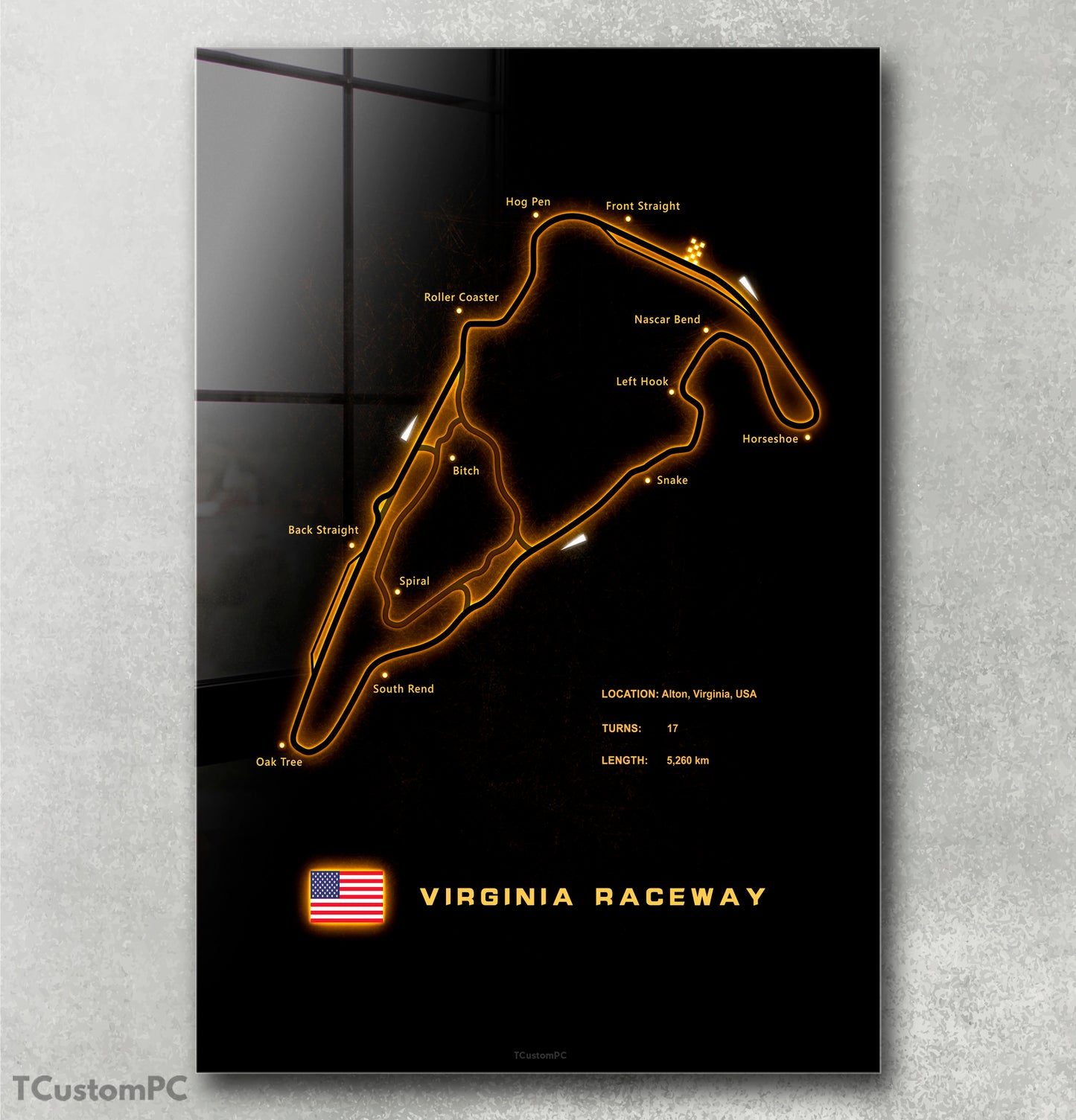 Cuadro Virginia Raceway Circuit