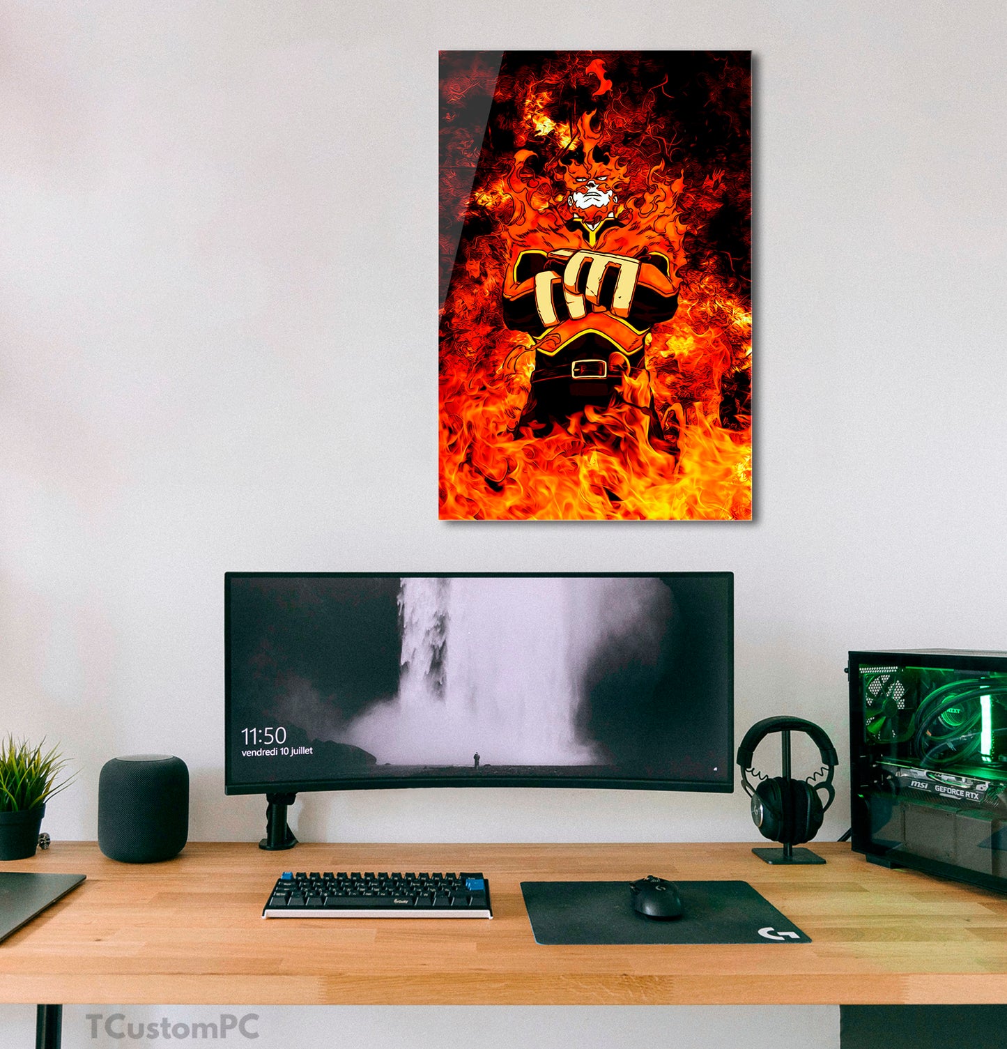 Wild Fire Endeavor mad My hero academia painting
