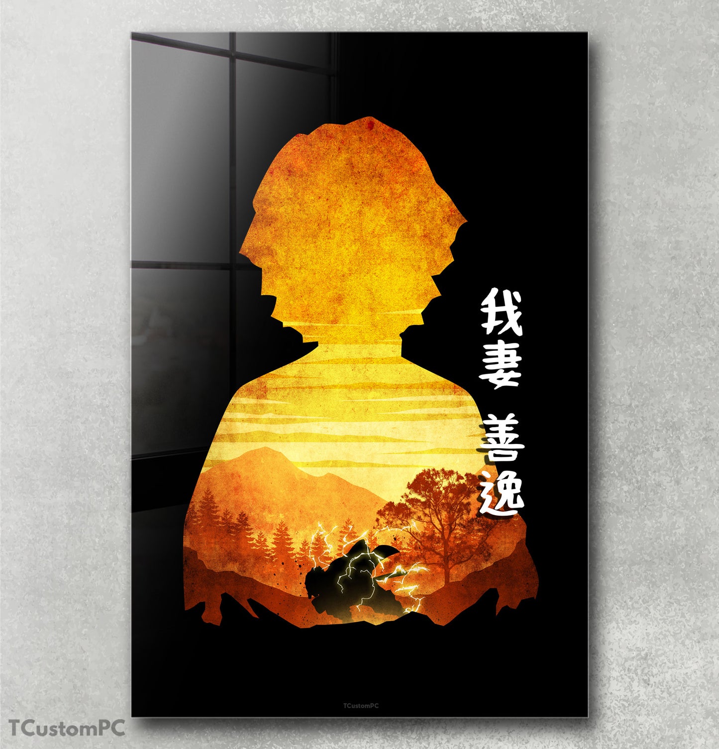 Cuadro Zenitsu Minimalist Silhouette