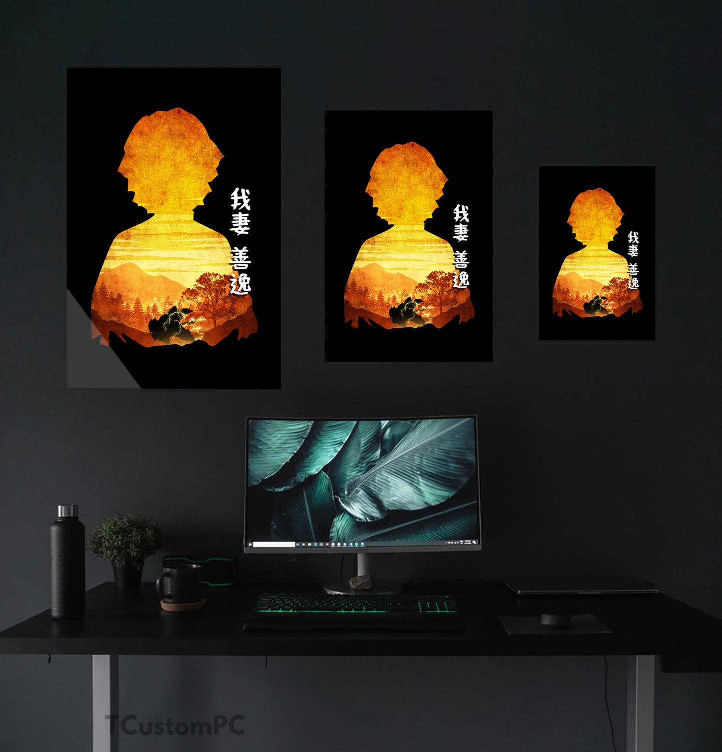 Cuadro Zenitsu Minimalist Silhouette
