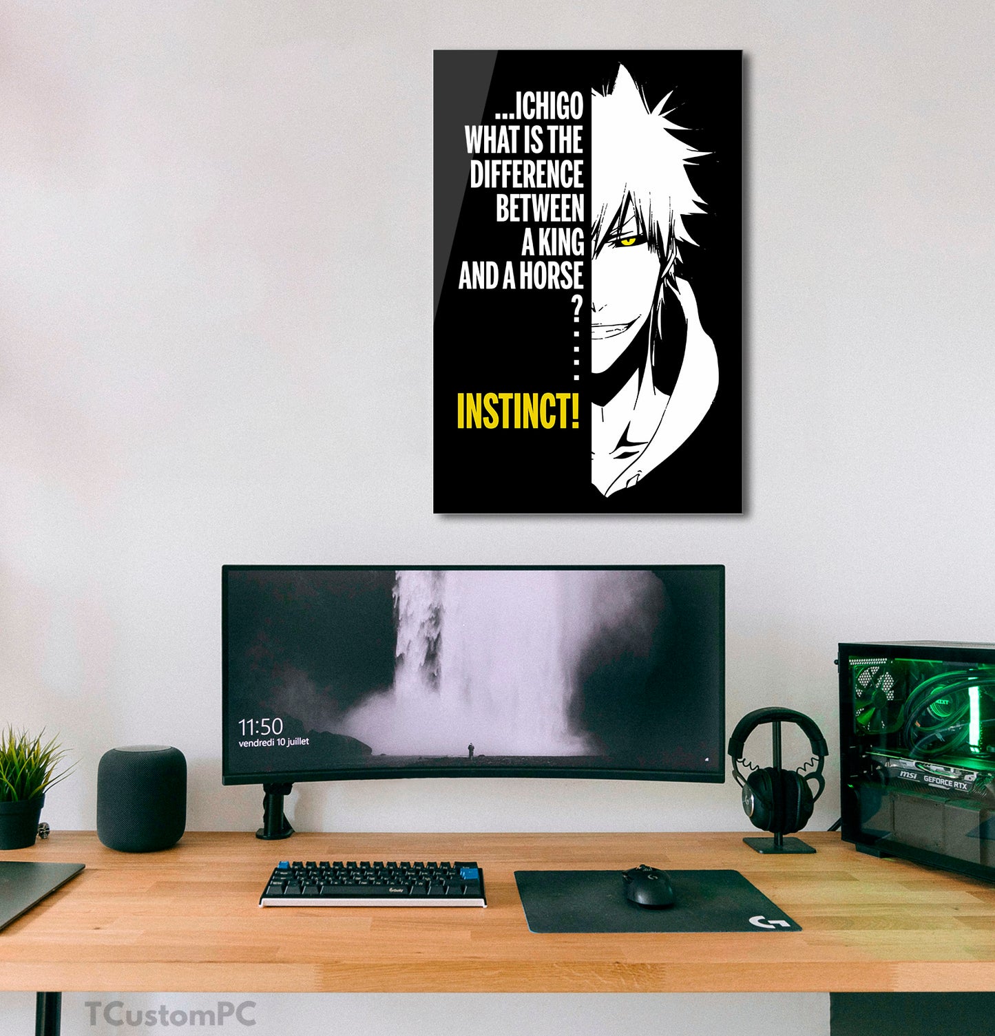 Cuadro Bleach White ichigo vector