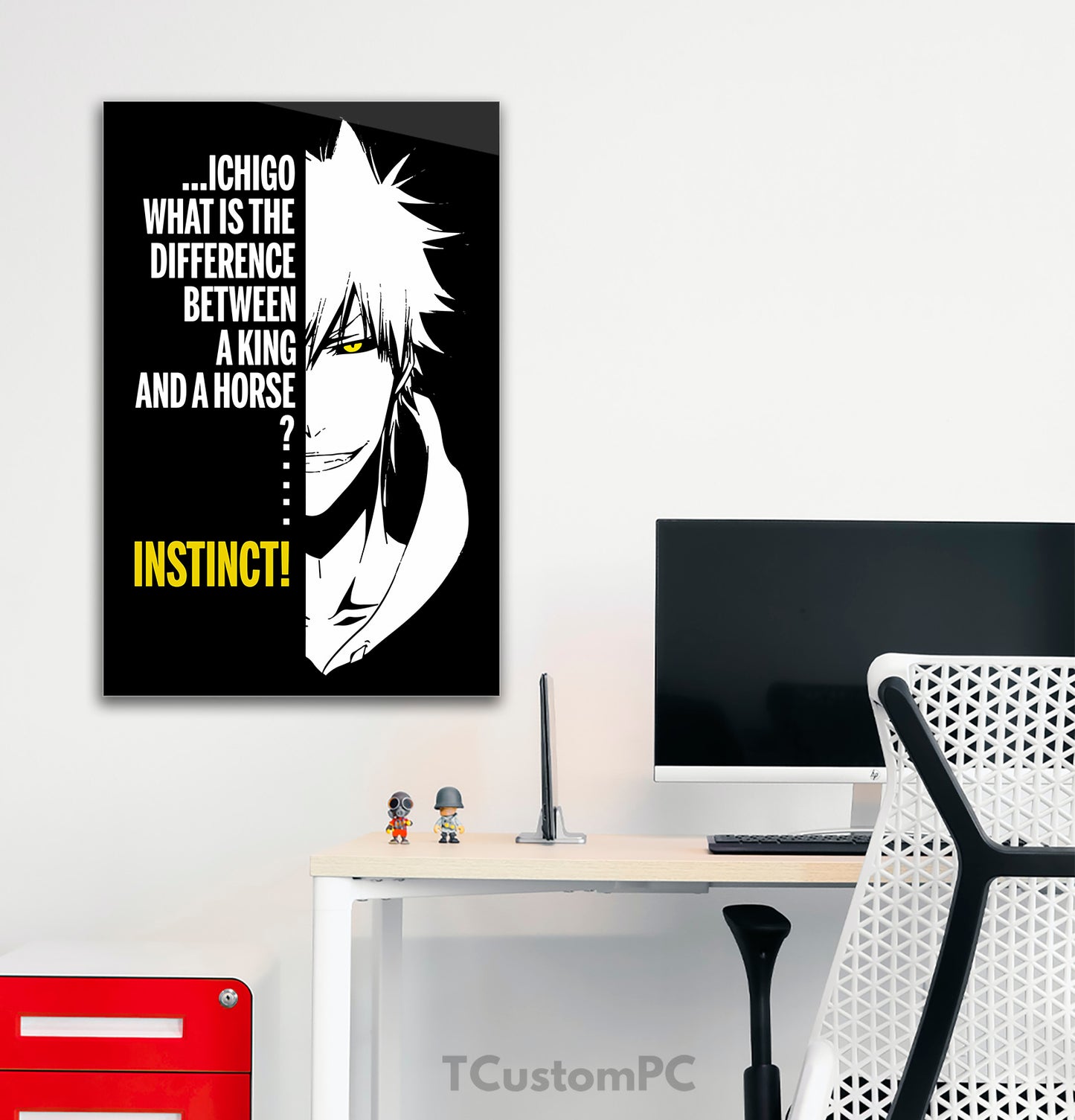 Cuadro Bleach White ichigo vector