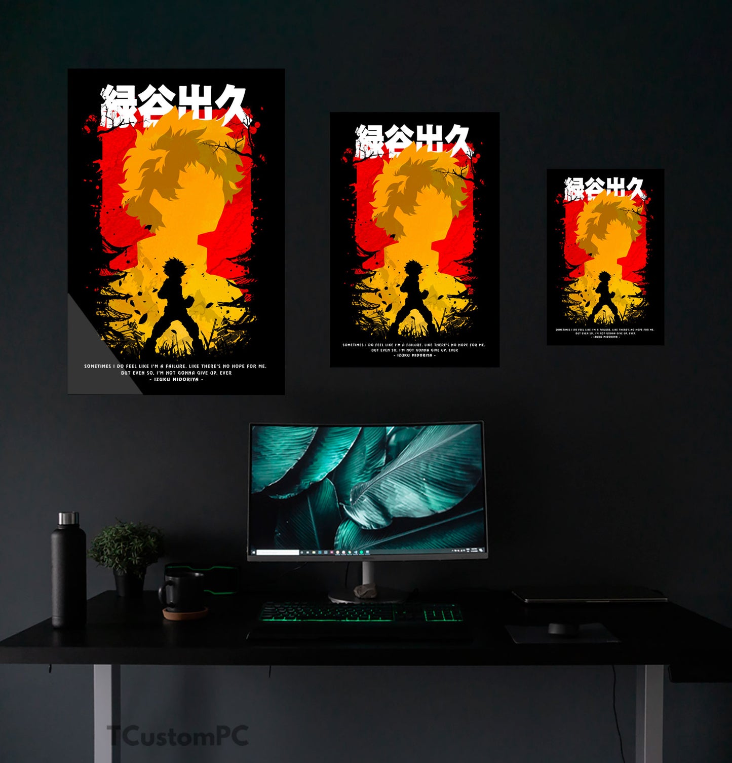 Cuadro Deku myheroacademia Red-yellow anime