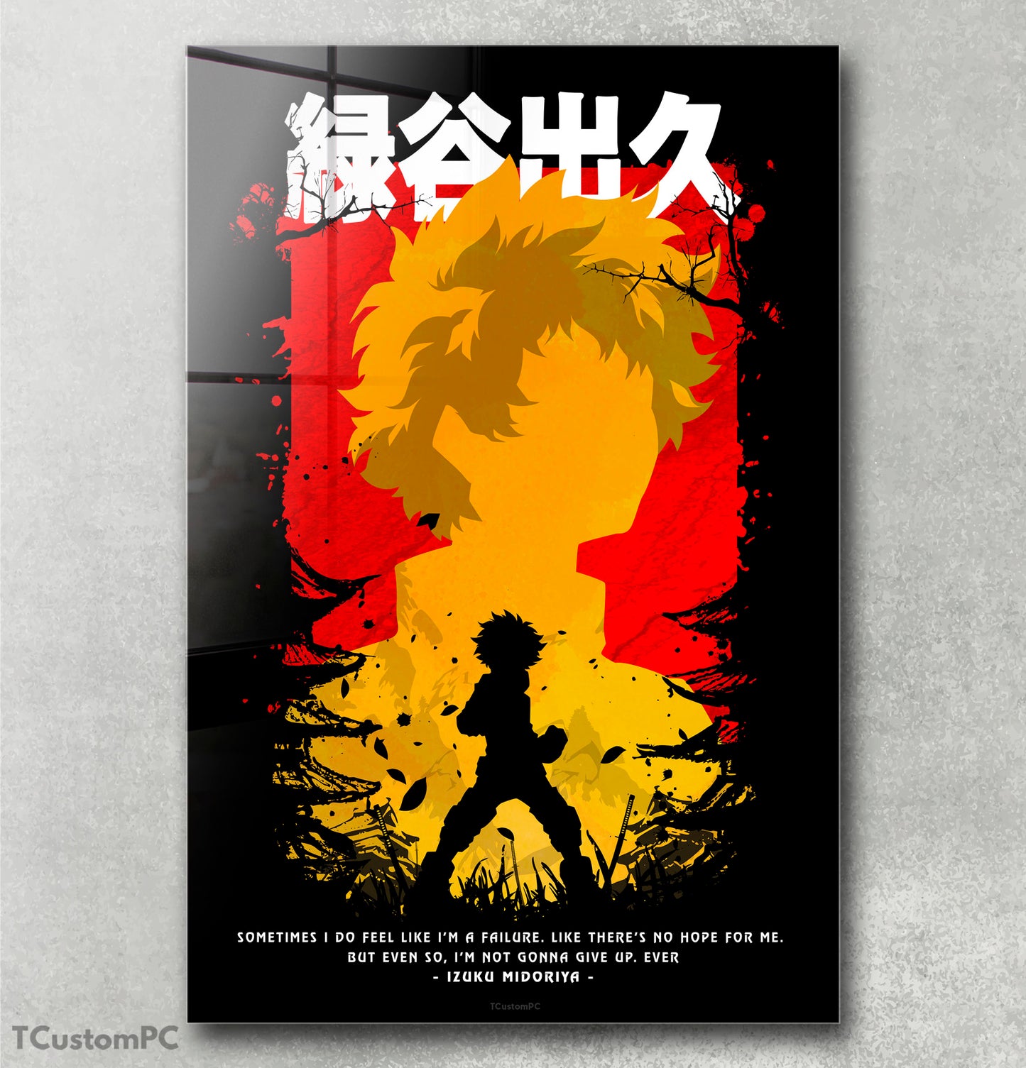 Cuadro Deku myheroacademia Red-yellow anime