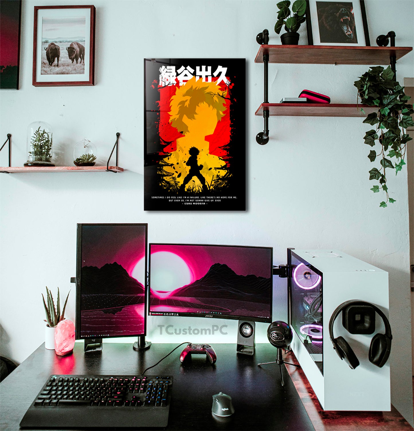 Cuadro Deku myheroacademia Red-yellow anime