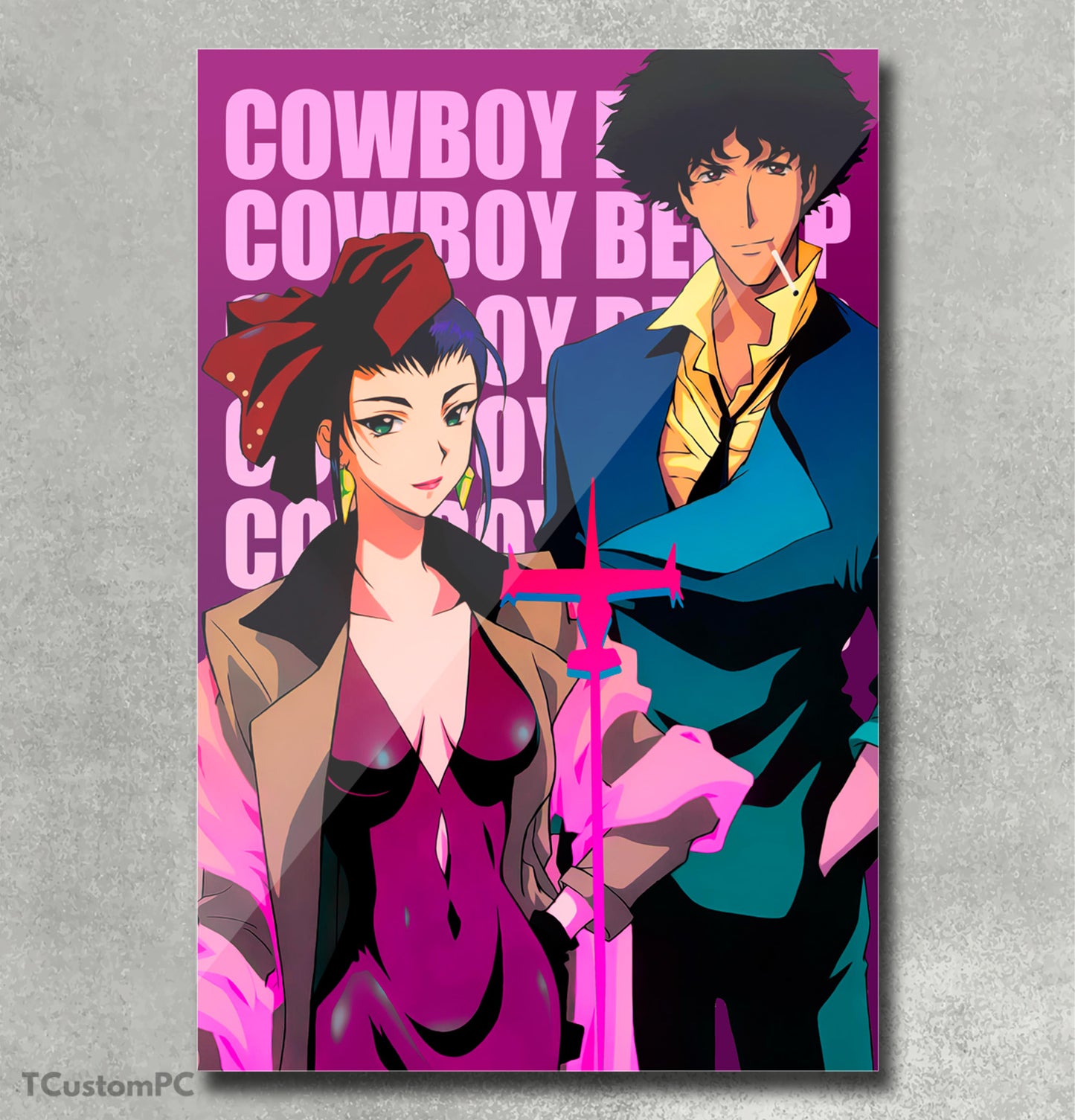 Cuadro Faye spike neon cowboy bebop