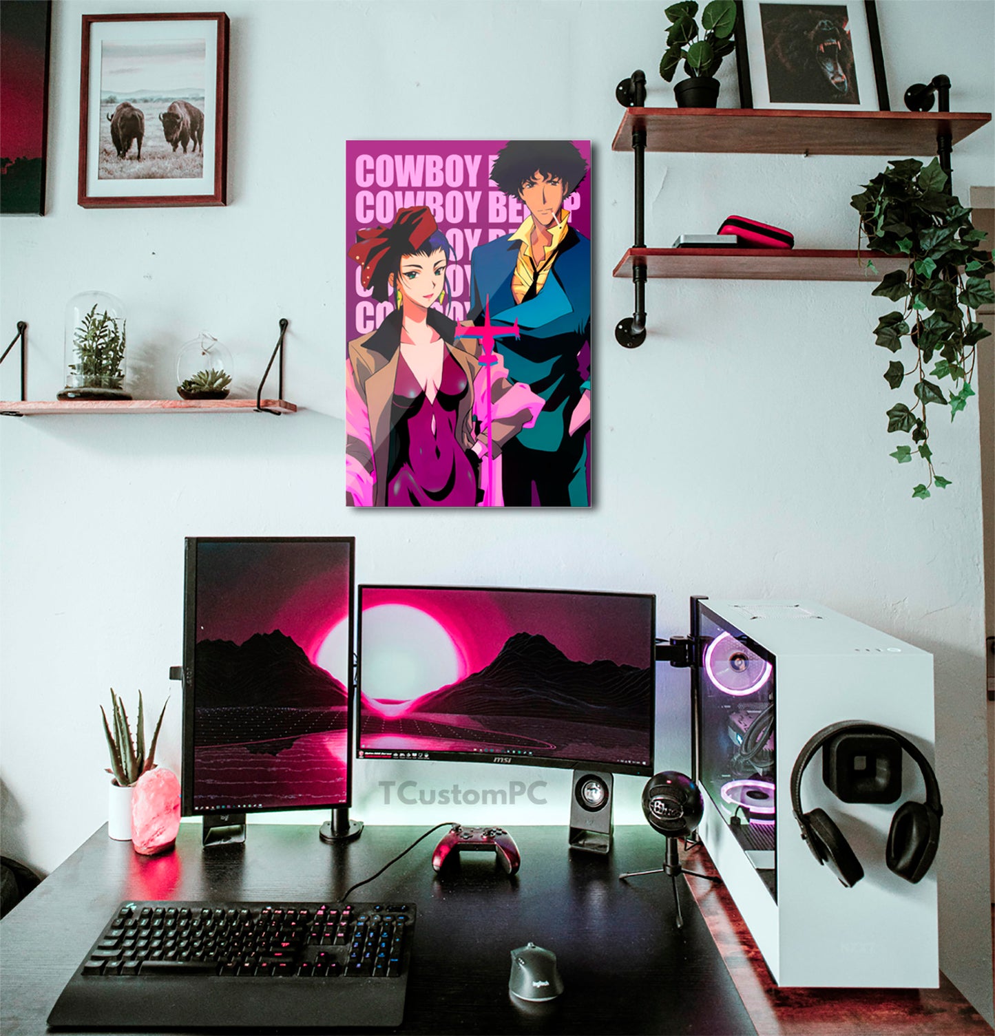 Cuadro Faye spike neon cowboy bebop