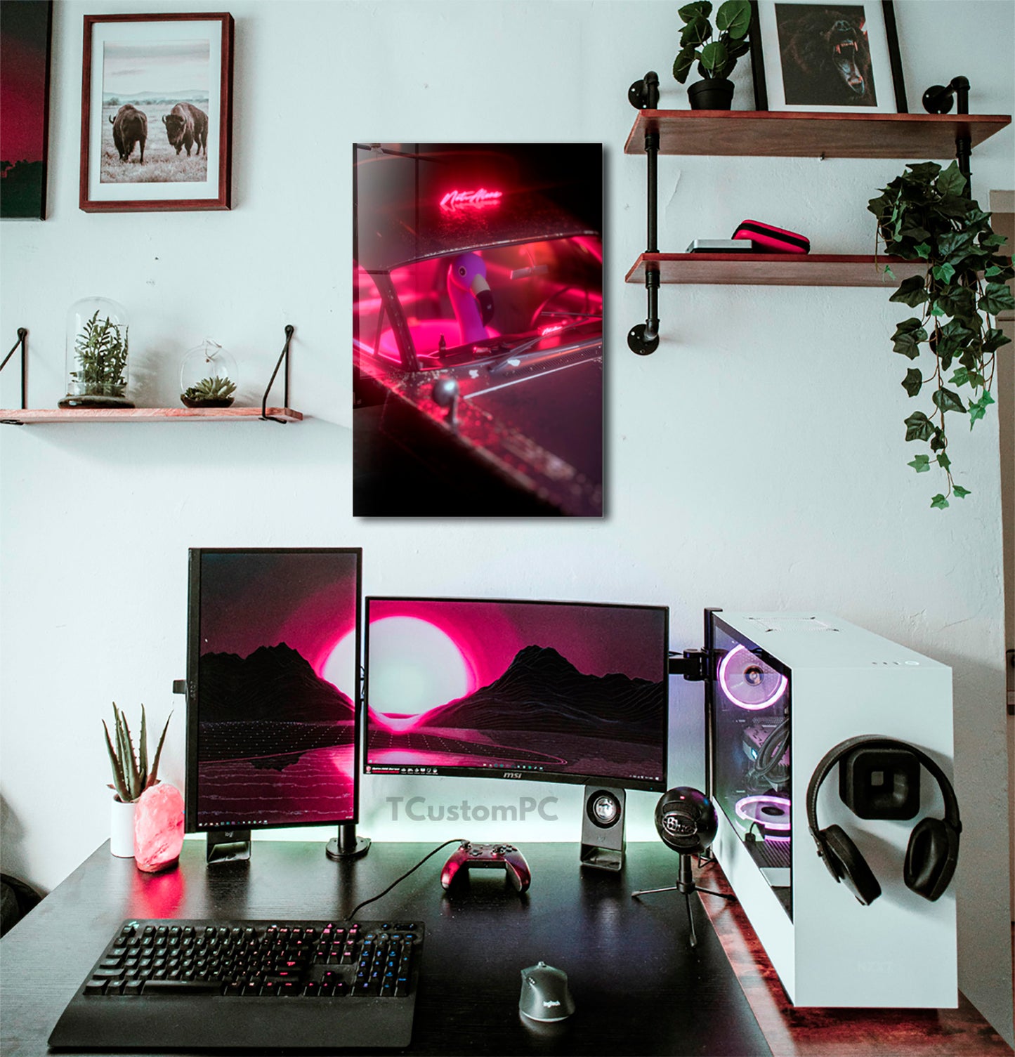 Cuadro flamingo3