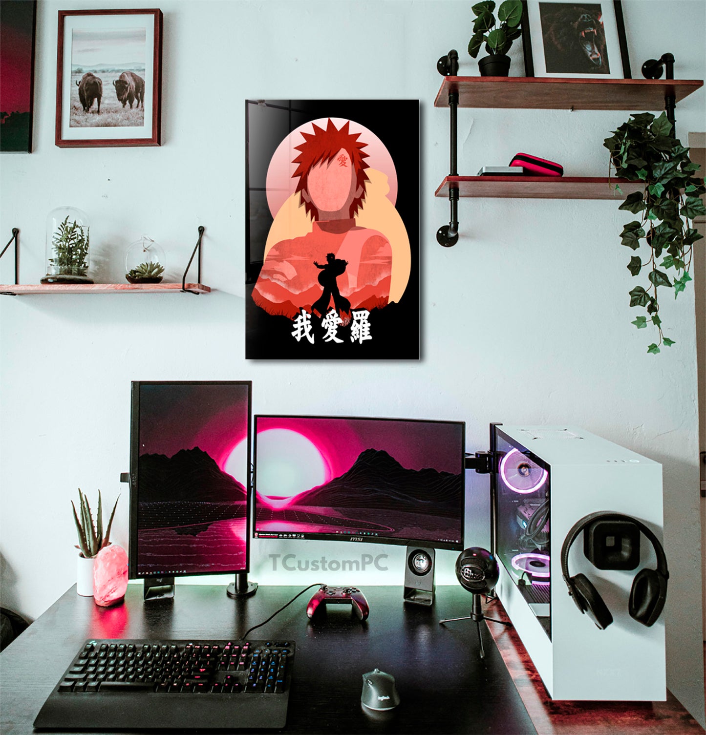 Cuadro Gaara Anime shadow