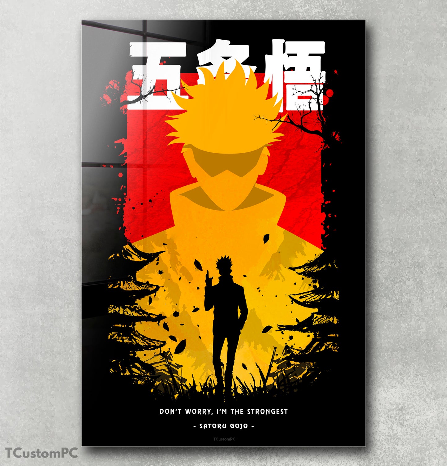 Cuadro Gojo Red-yellow anime