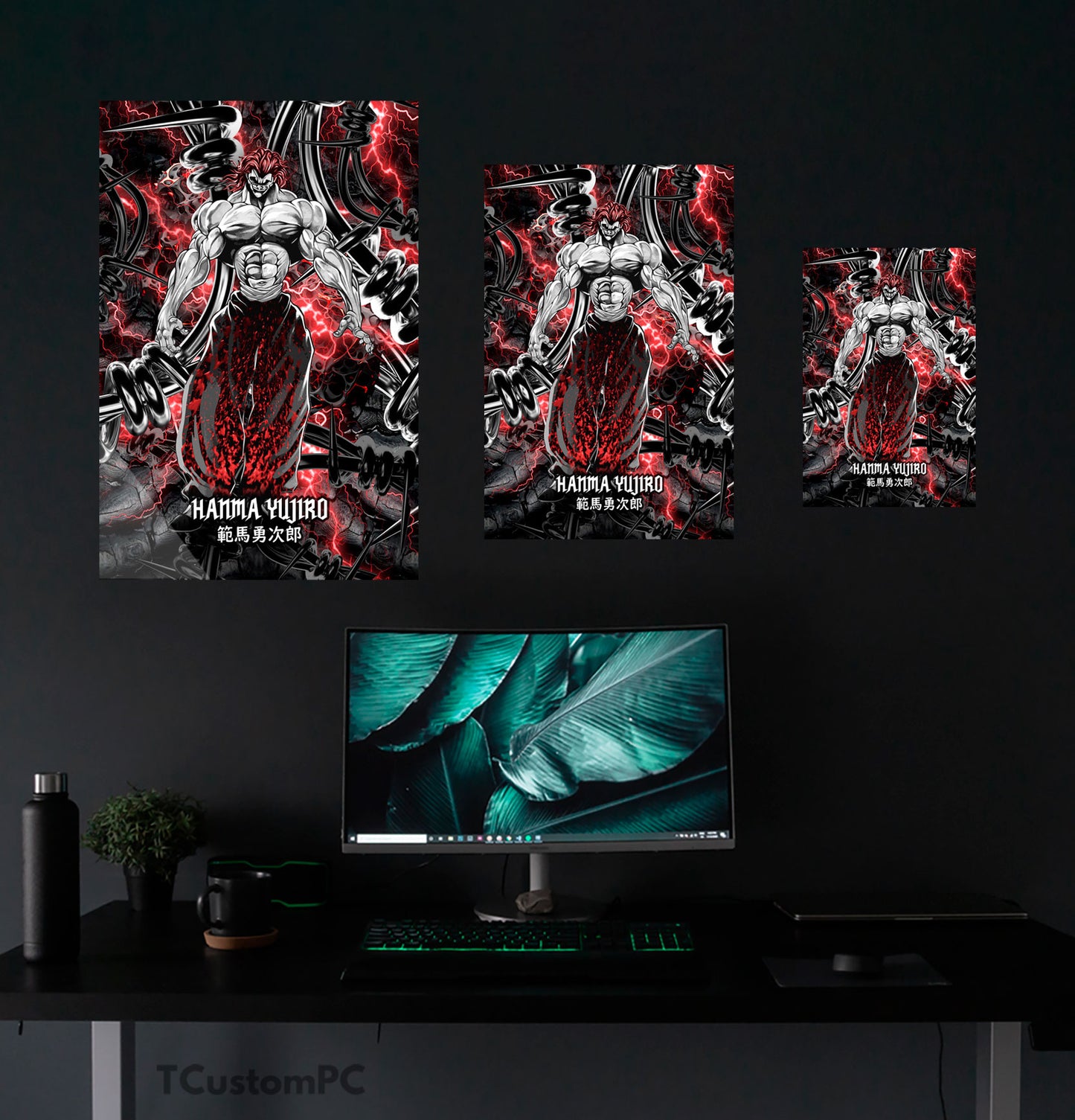 Cuadro hanma yujiro ultimate artwork