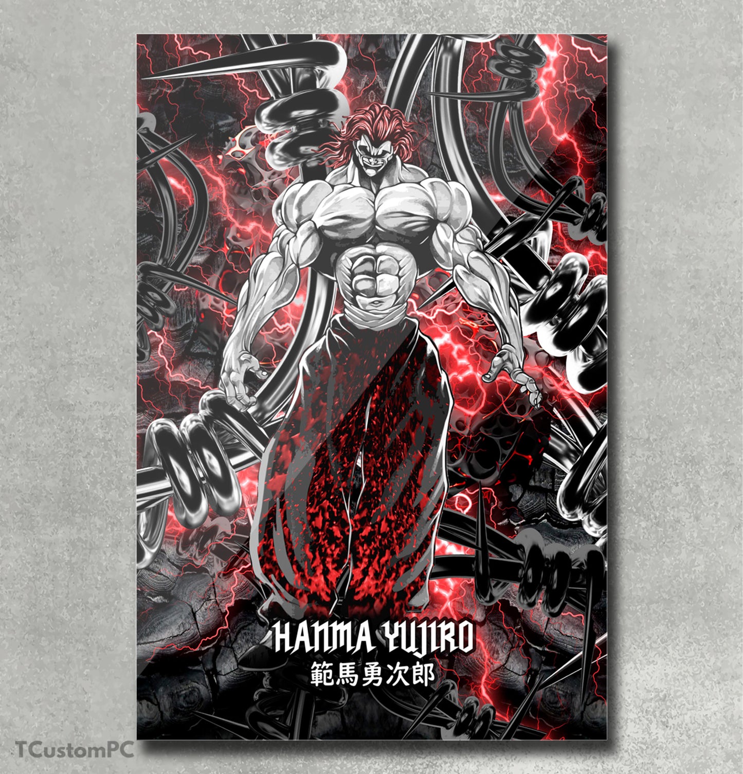 Cuadro hanma yujiro ultimate artwork