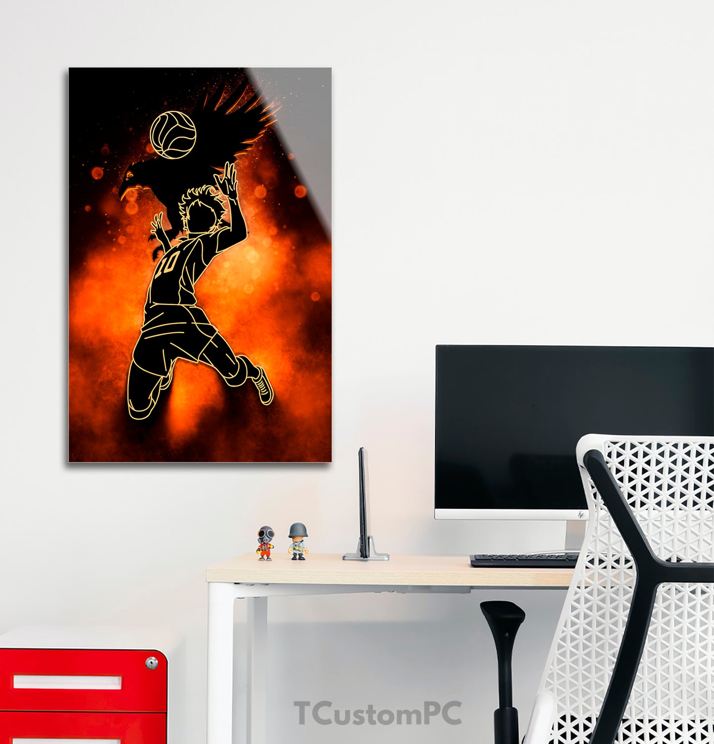 Pintura de silhueta de personagem hinata shoyo