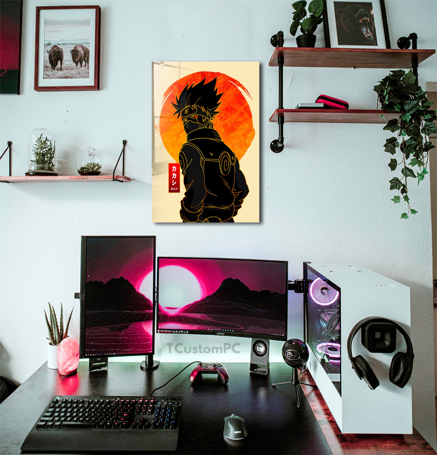 Cuadro Kakashi Gold line
