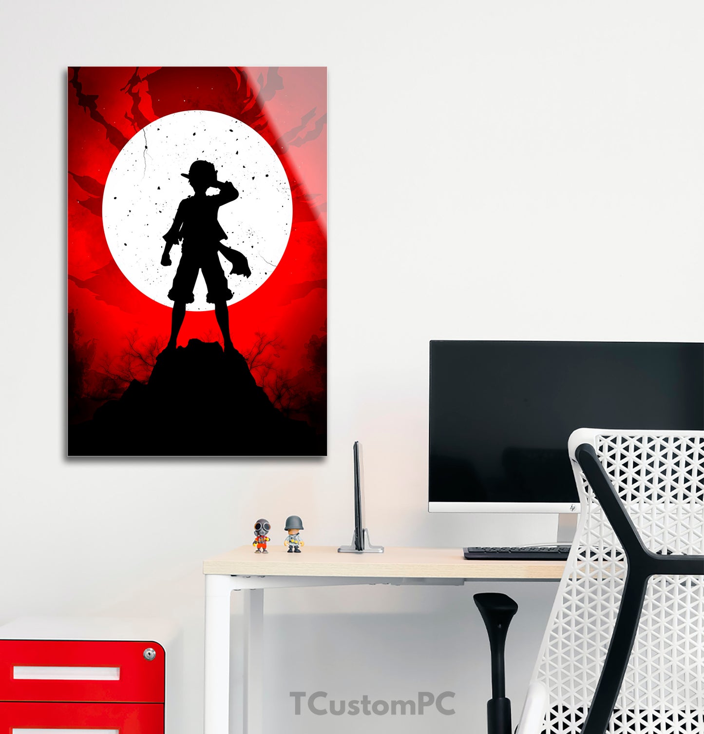 Cuadro Luffy Red sky