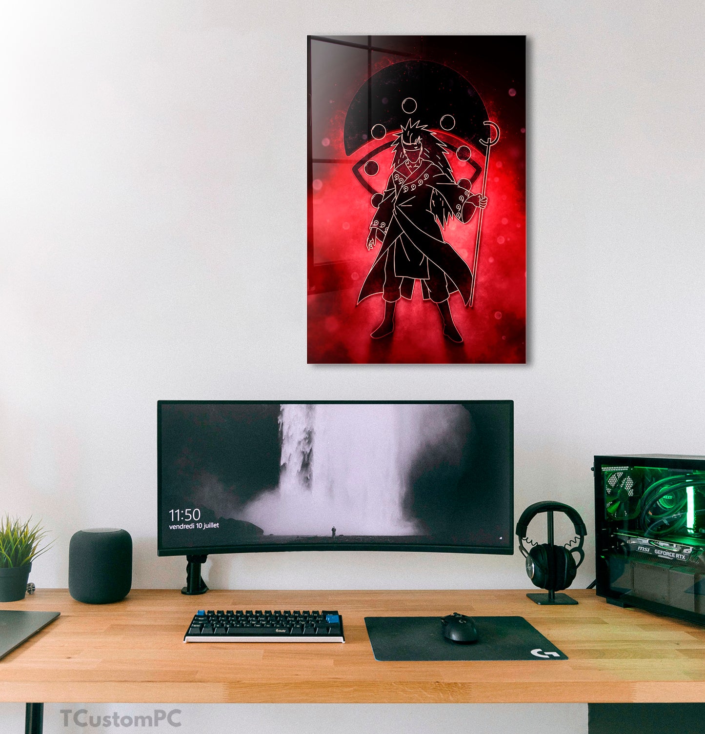 Pintura de linha do personagem Madara