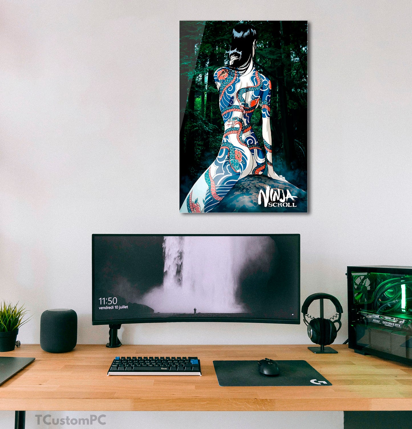 Cuadro Ninja scroll benisato vector