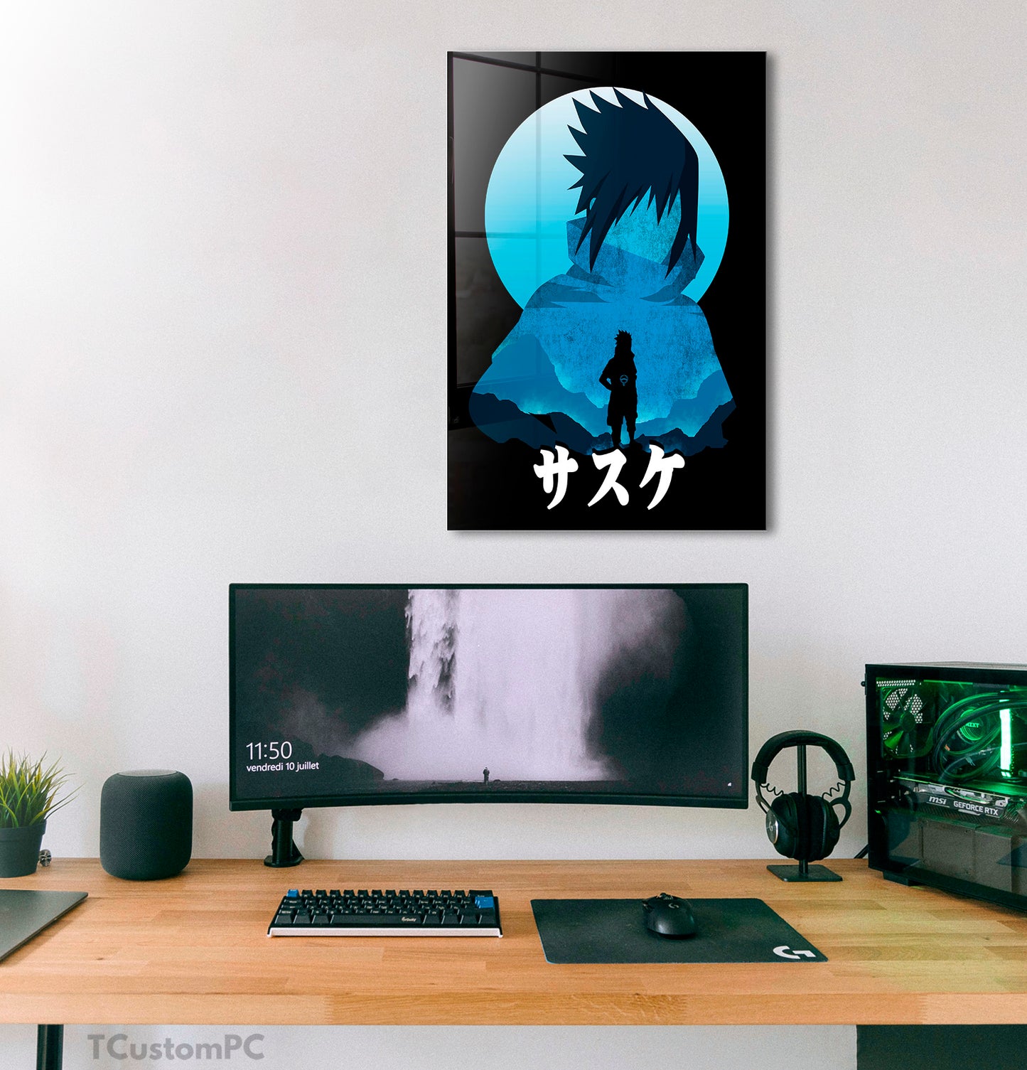 Cuadro Sasuke Anime shadow