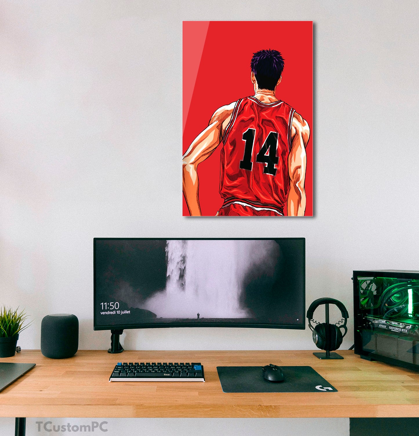 Cuadro slam dunk Mitsui Hisashi vector