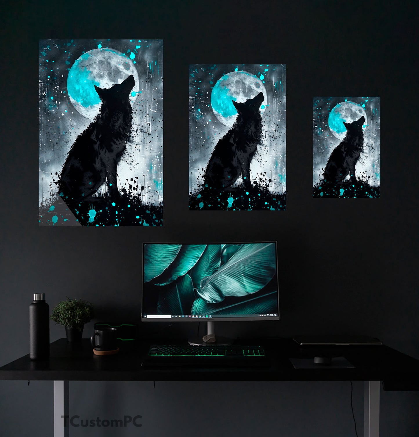 Cuadro wolf bluemoon