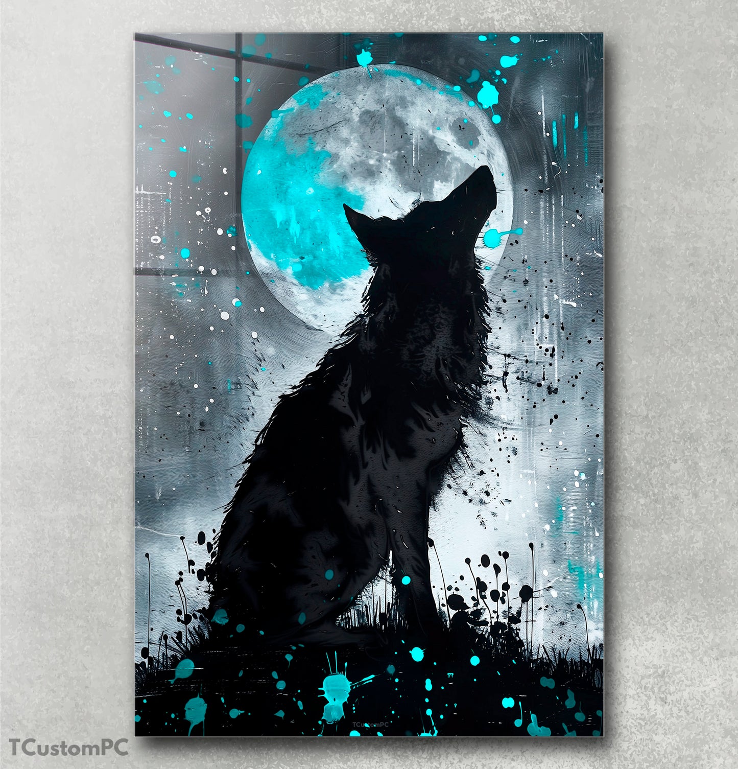Cuadro wolf bluemoon