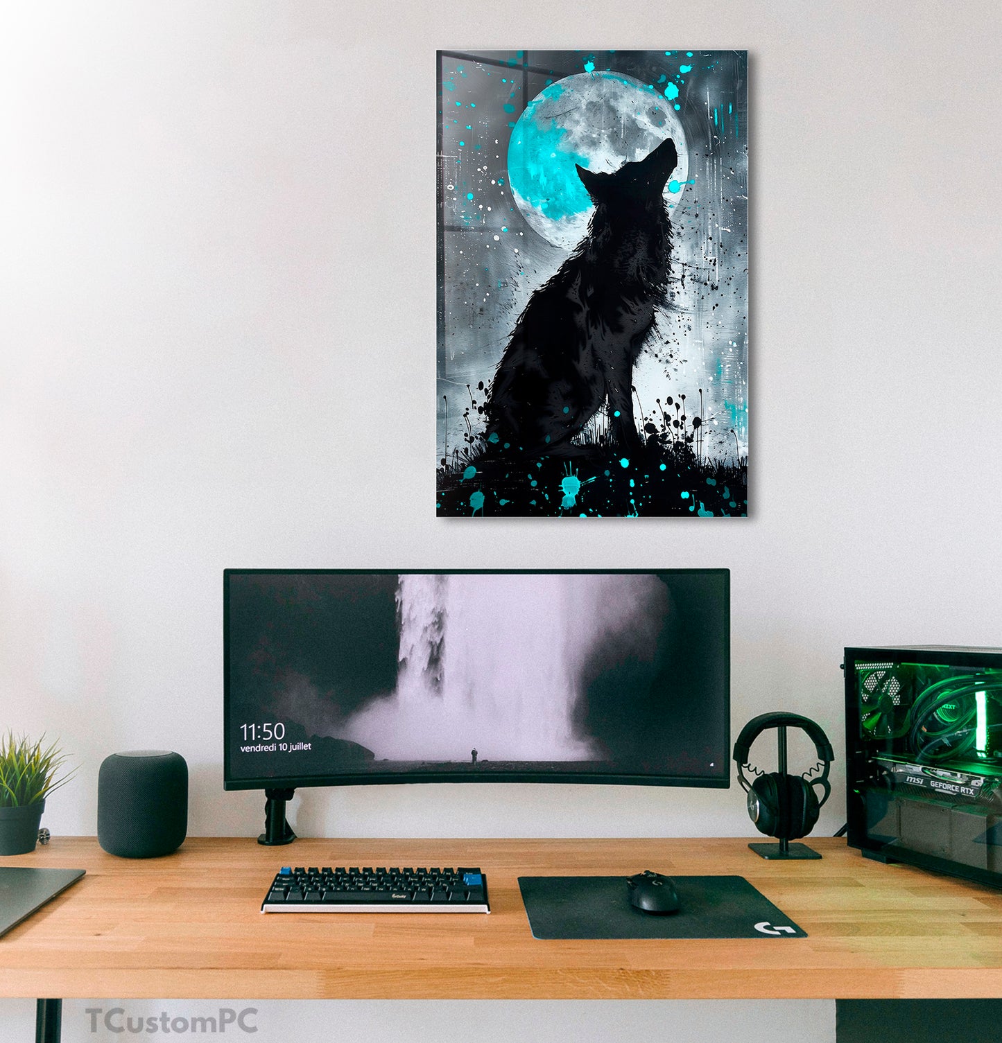 Cuadro wolf bluemoon