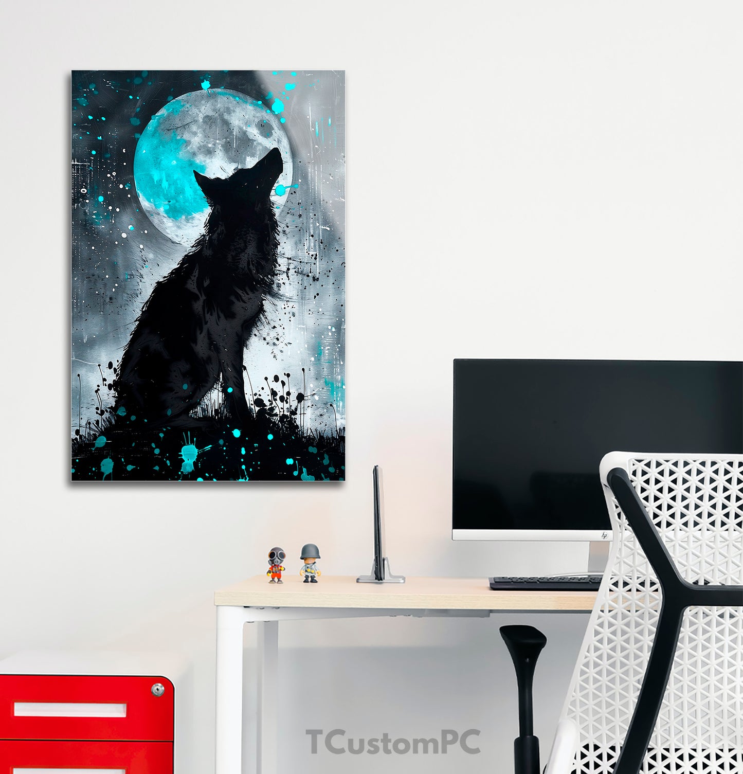 Cuadro wolf bluemoon
