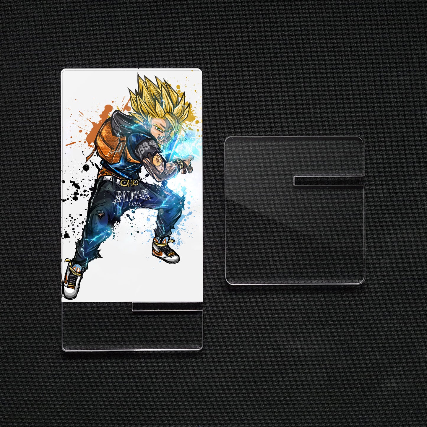 Soporte para Móvil de Dragon Ball SS2 Goku, de metacrilato