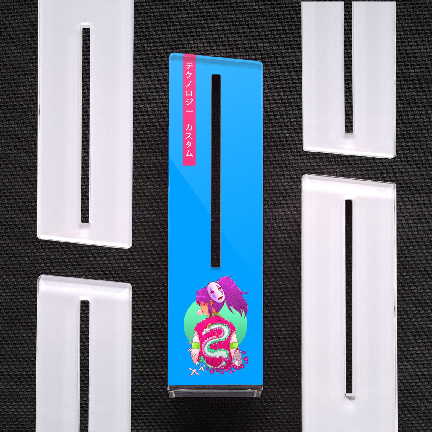 Chihiro (Azul) | Soporte Gráfica Vertical Acrílico