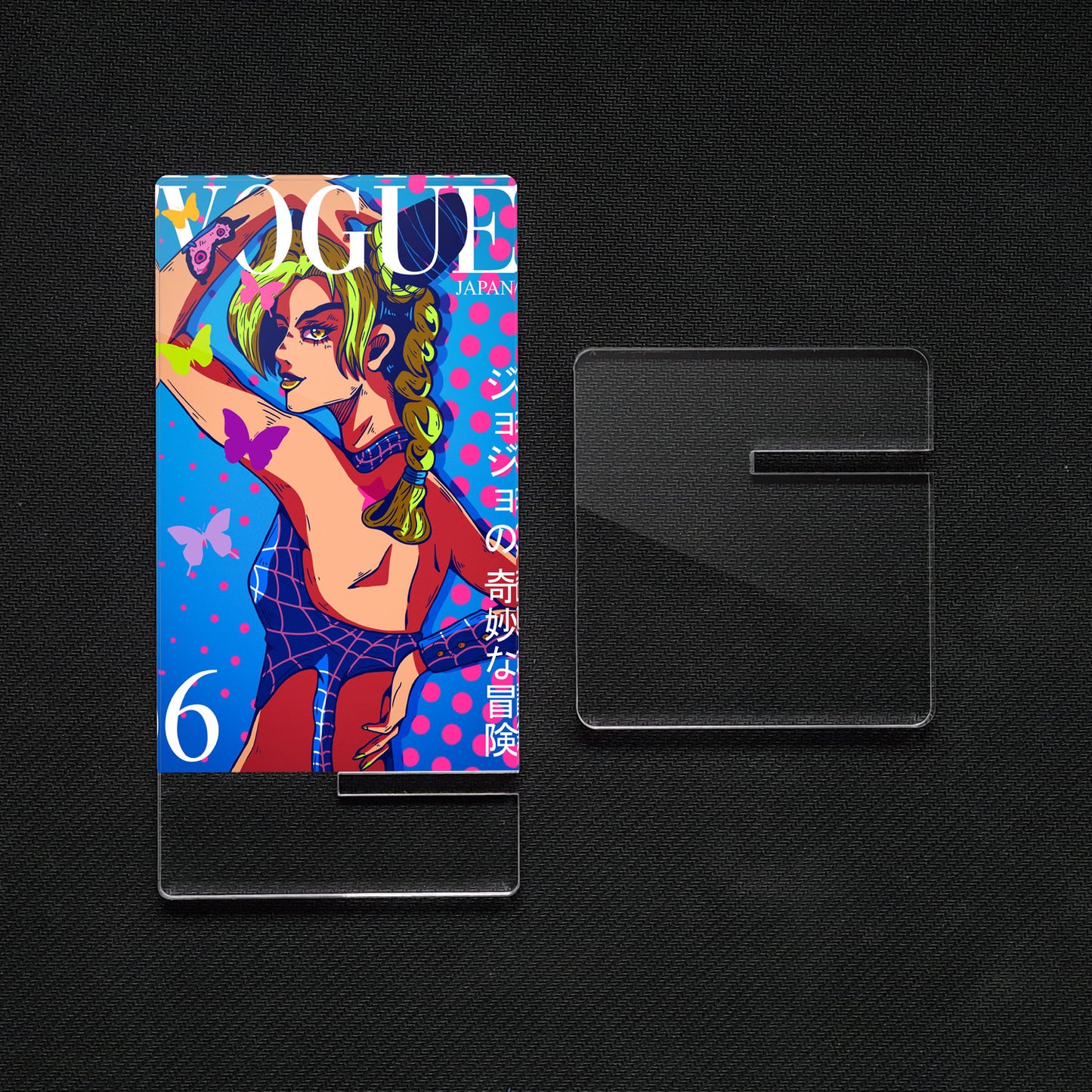 Soporte para Móvil de Jojo's VOGUE, Jolyne Cujoh, de metacrilato