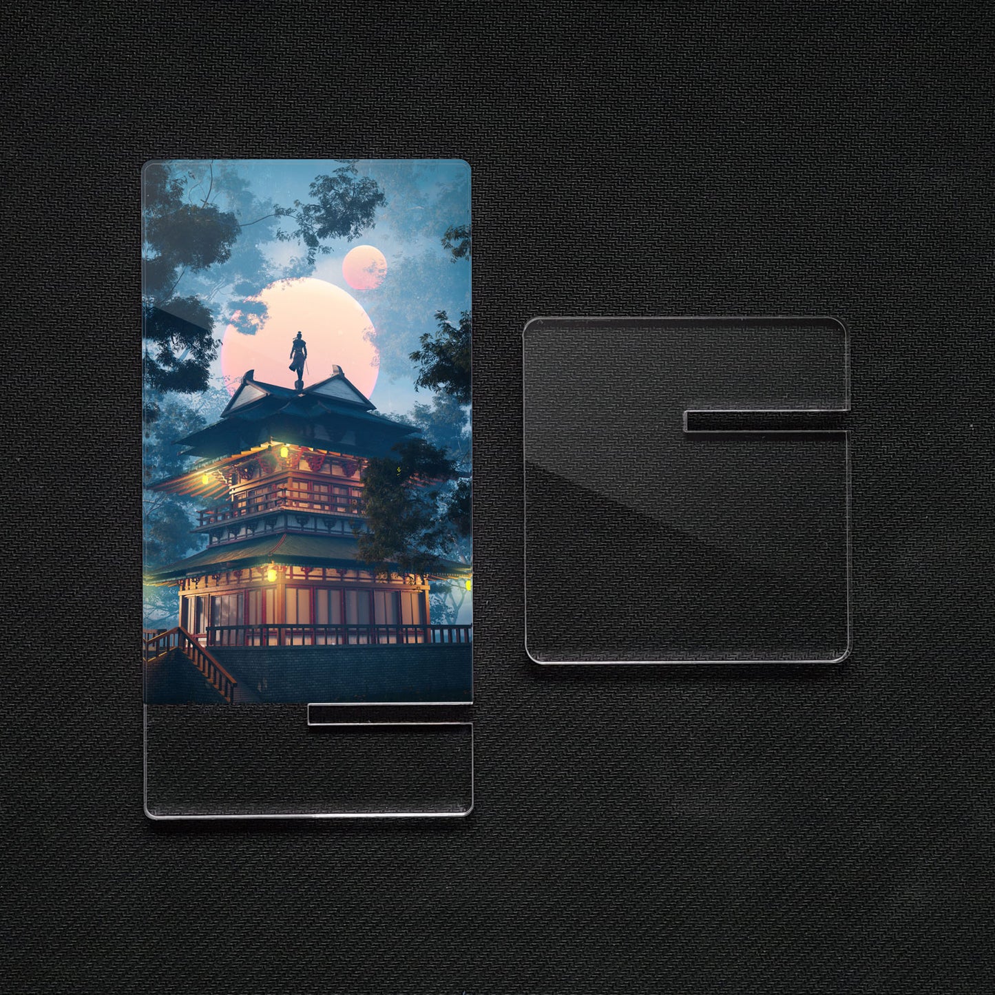 Soporte para Móvil Paisaje "Ronin", de metacrilato